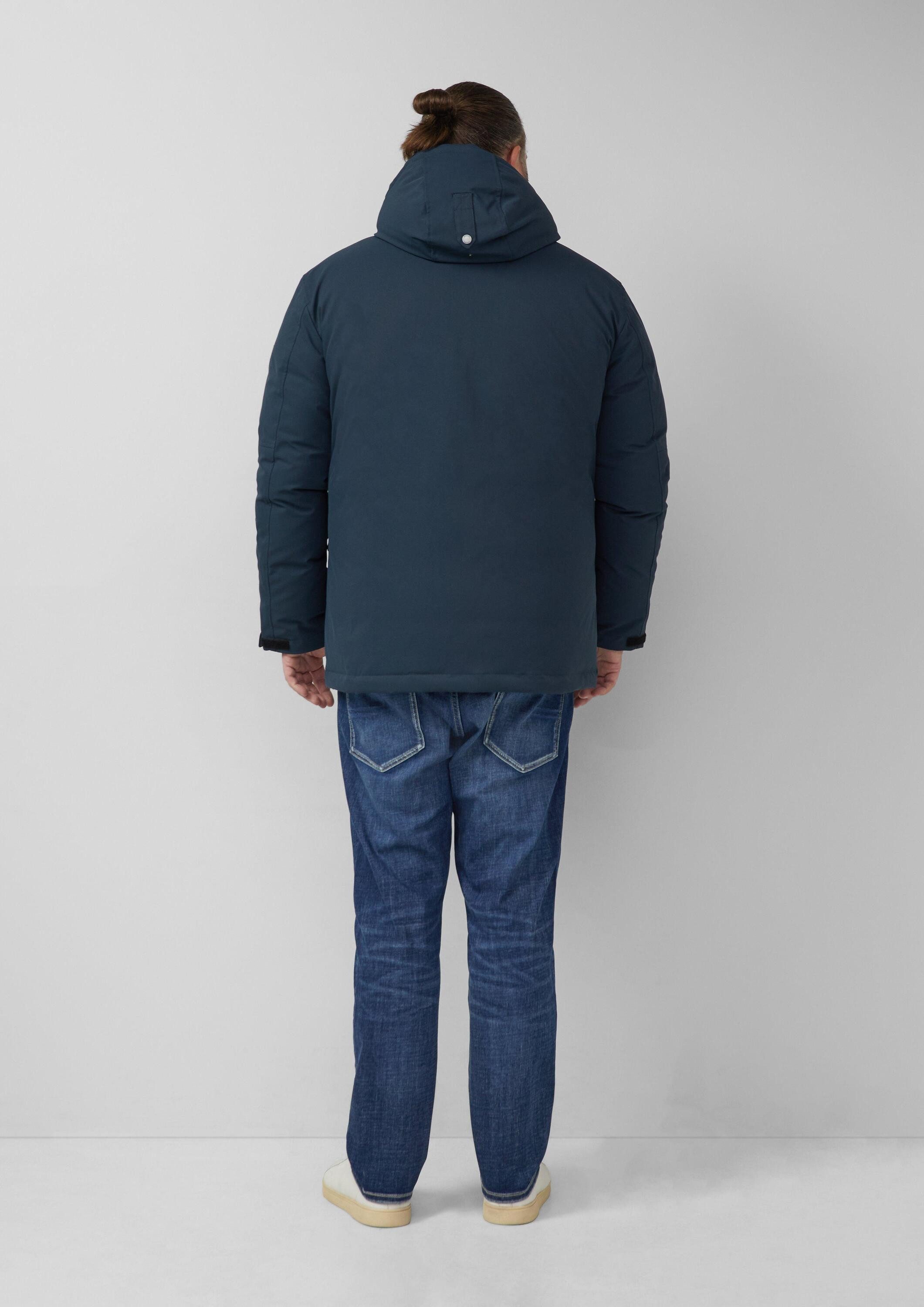 s.Oliver Funktionsjacke Outdoor-Jacke Wasserabweisender Parka mit abnehmbarer Kapuze und Fake-Fur-Futter