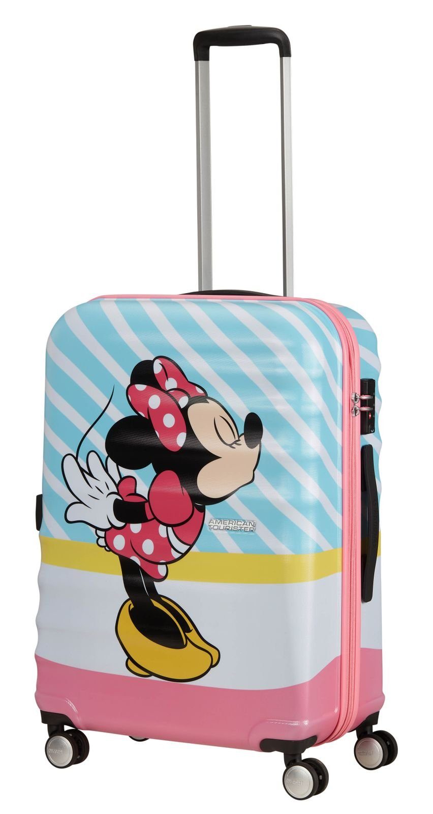 American Hartschalen-Trolley Tourister® Pink Wavebreaker 4 Disney, Kiss Rollen Minnie