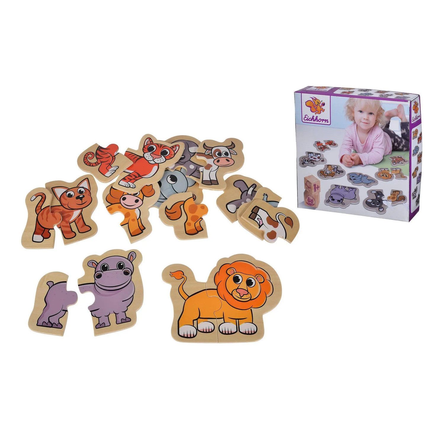 Eichhorn Puzzle Eichhorn Tierpuzzle 16-tlg., Puzzleteile