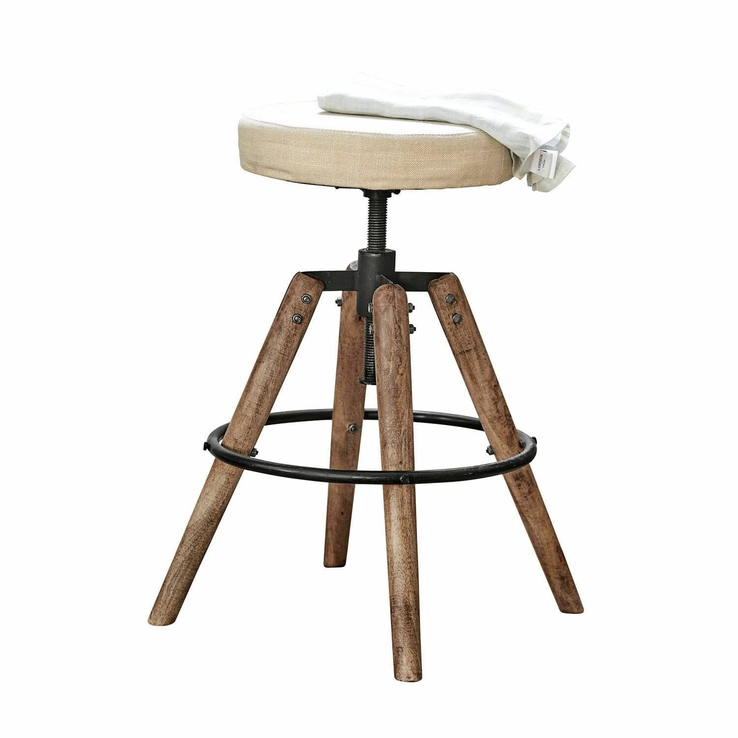 Mirabeau Hocker Hocker Twist weiß/braun