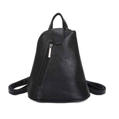 ITALYSHOP24 Rucksack »Damen Tasche Schultertasche Crossover«, kleiner Rucksack, Umhängetasche / Handtasche tragbar
