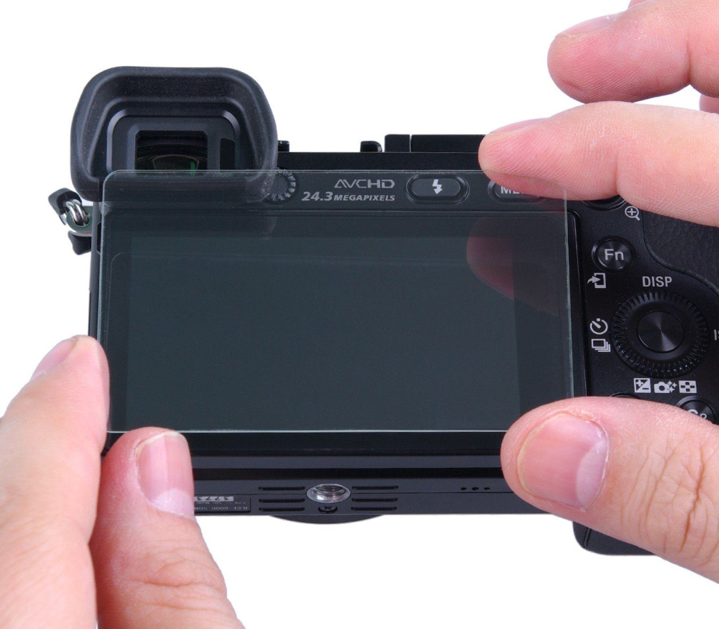 Displayschutz selbsthaftendes ayex D3100, Reinigungs-Set für Nikon ayex Echtglas