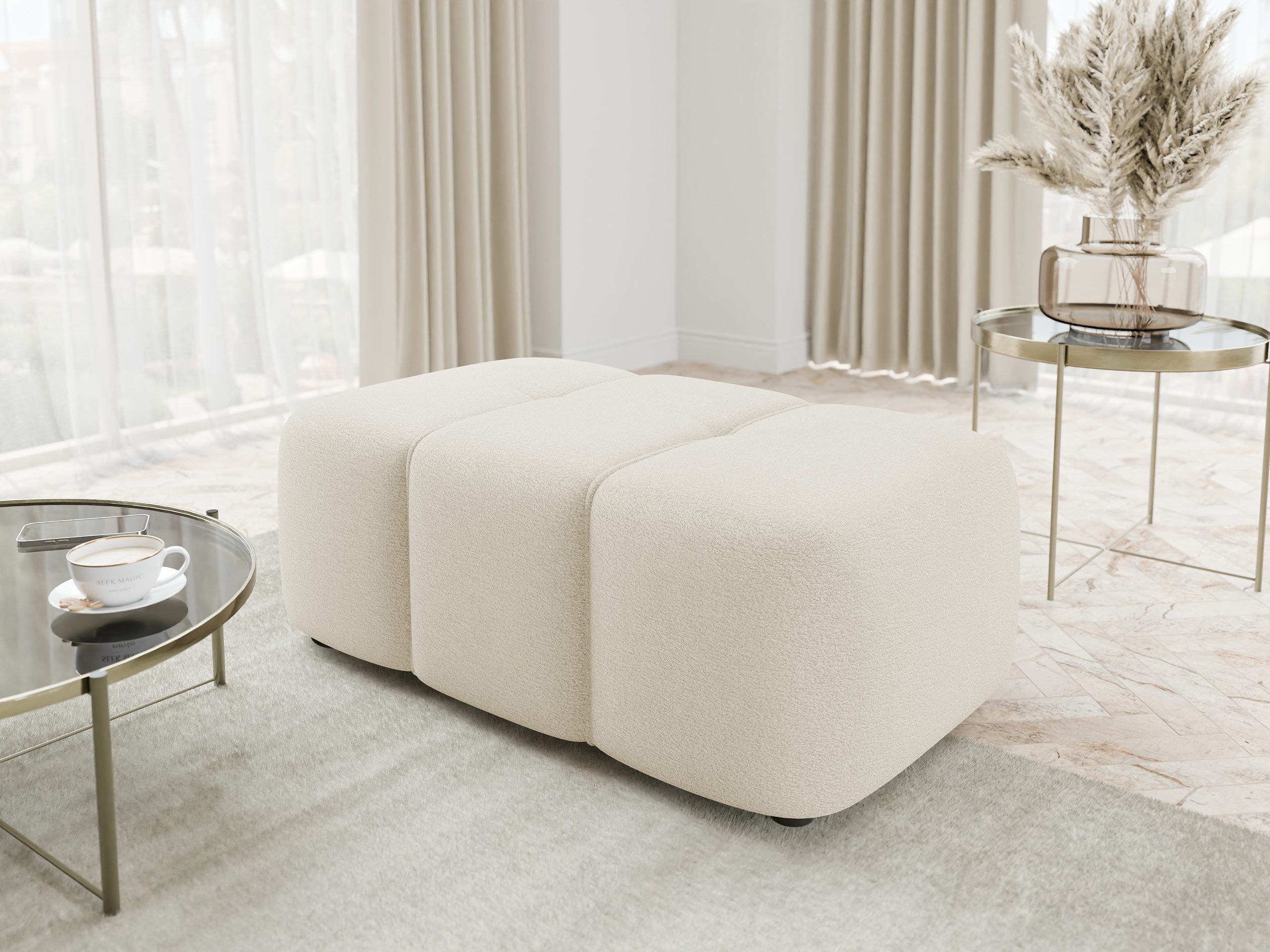 MIRJAN24 Polsterhocker Fetrinu, 93x62x38 cm, Schwarze Füße günstig online kaufen