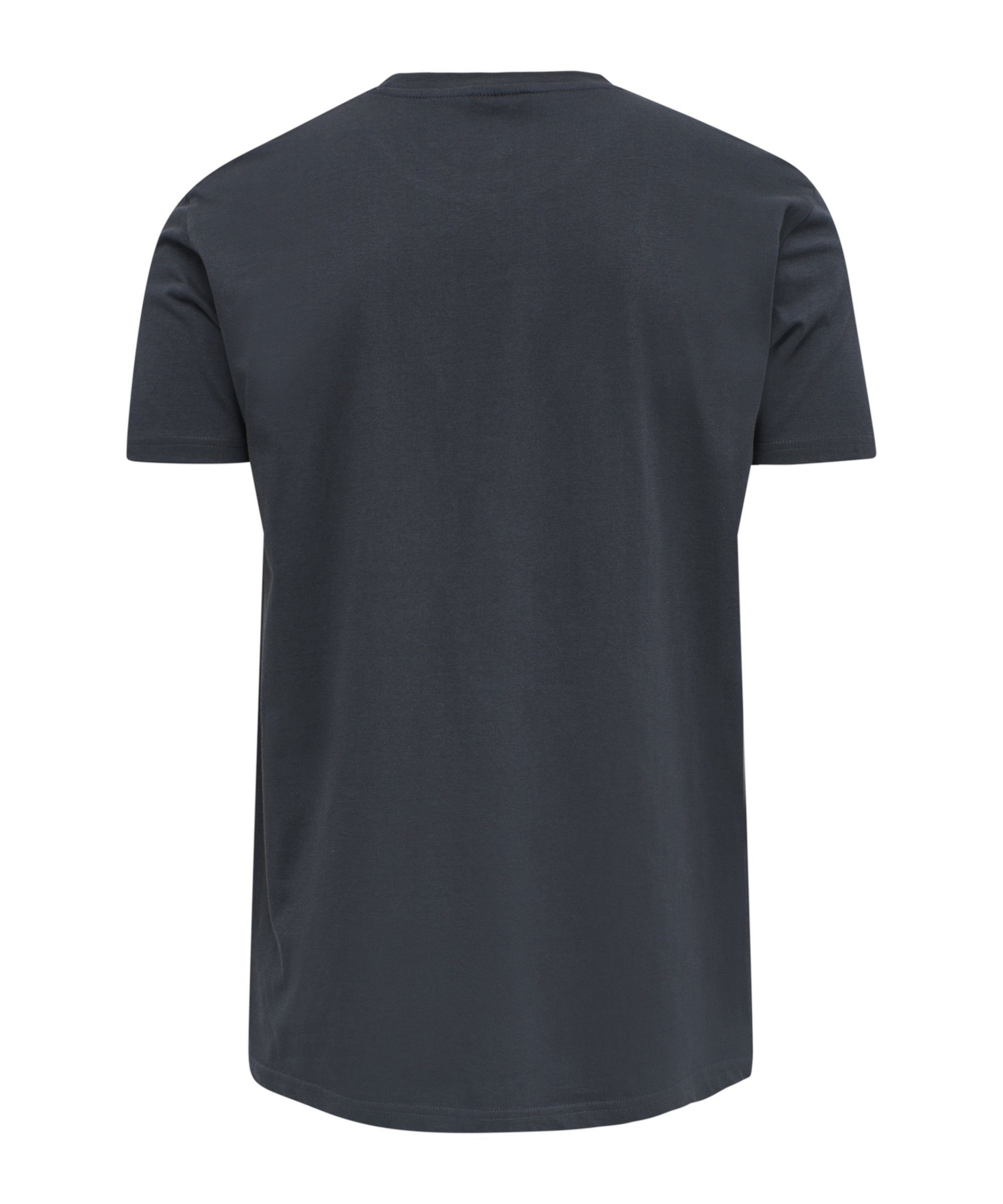 Logo default T-Shirt grau Cotton T-Shirt hummel