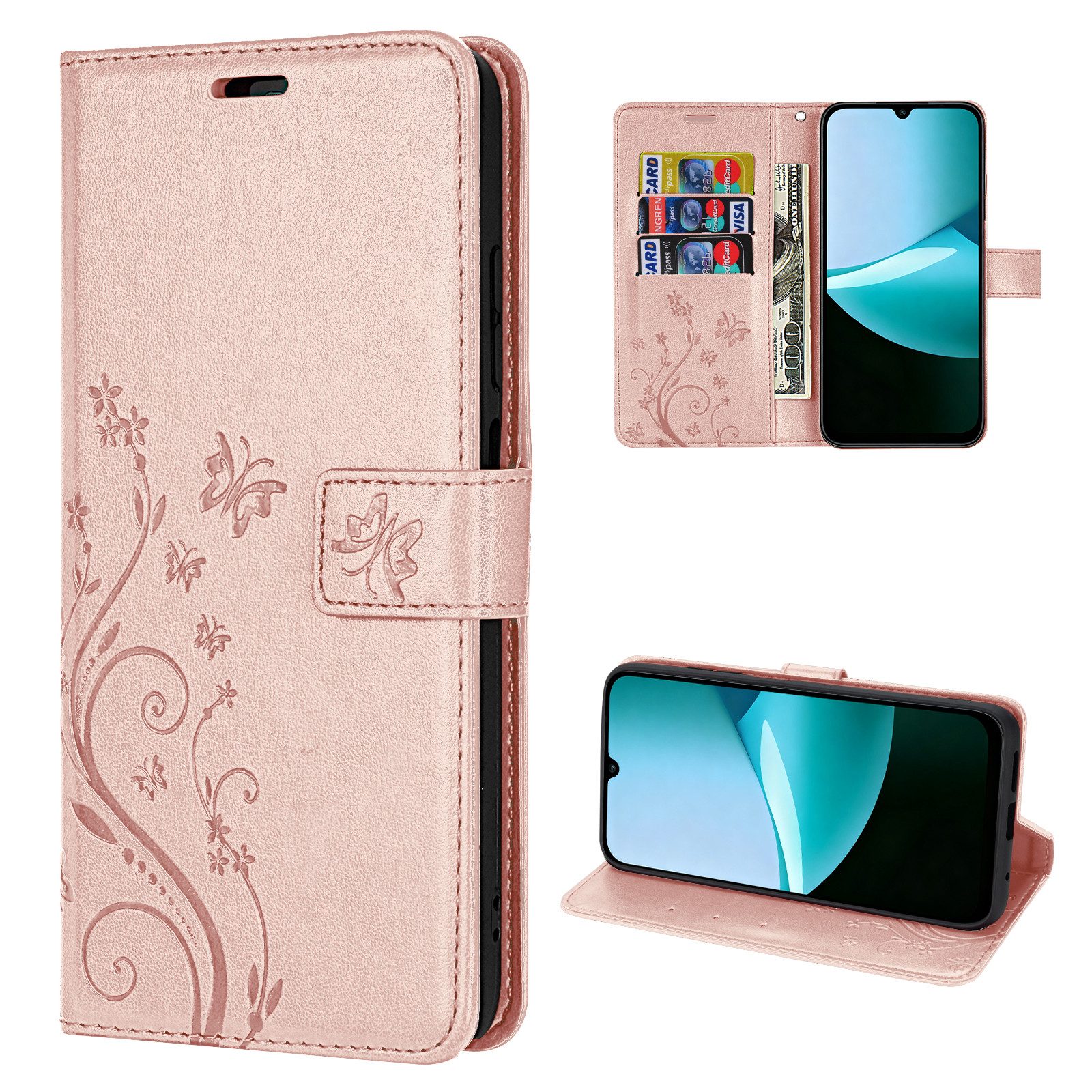 betterfon Handyhülle Handytasche für Xiaomi Redmi 15C Klapphülle mit Kartenfächern, Bookstyle-Hülle mit Magnetverschluss, Smartstand & Kunstleder