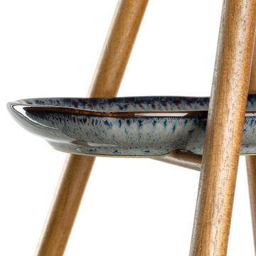 LEONARDO Etagere MATERA, Akazienholz, Keramik, 30,5 cm