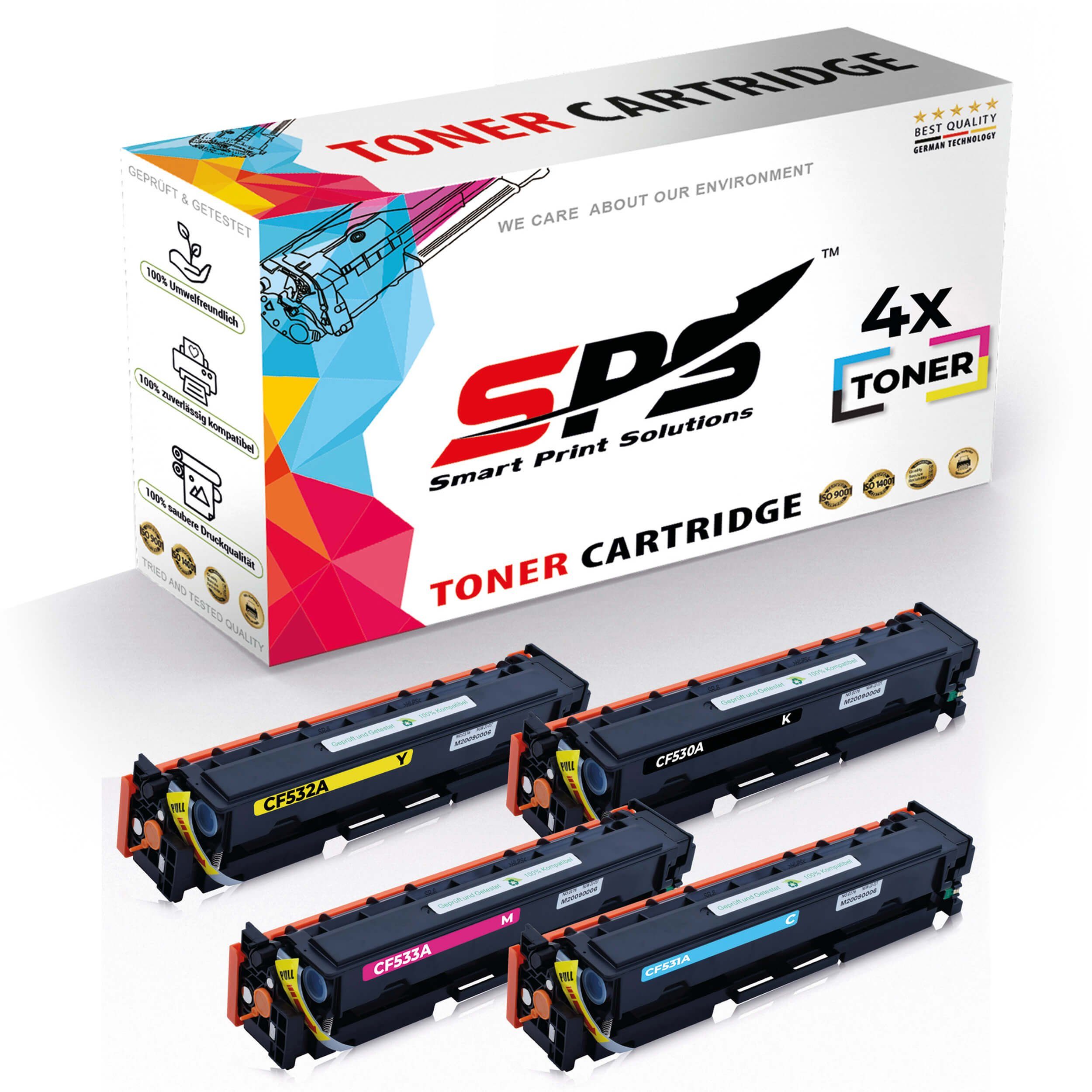 SPS Tonerkartusche 4x 304A Set Kompatibel für HP Color LaserJet CP-2025 Toner, (4er Pack)