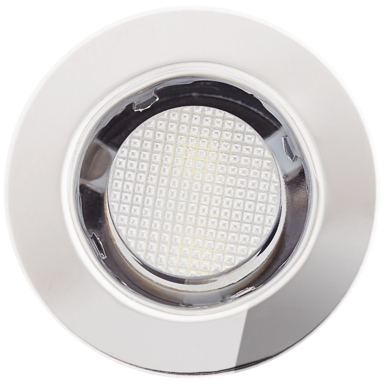 Brilliant Einbauleuchte Cosa 30, LED fest integriert, Tageslichtweiß, LED 10 Stück edelstahl