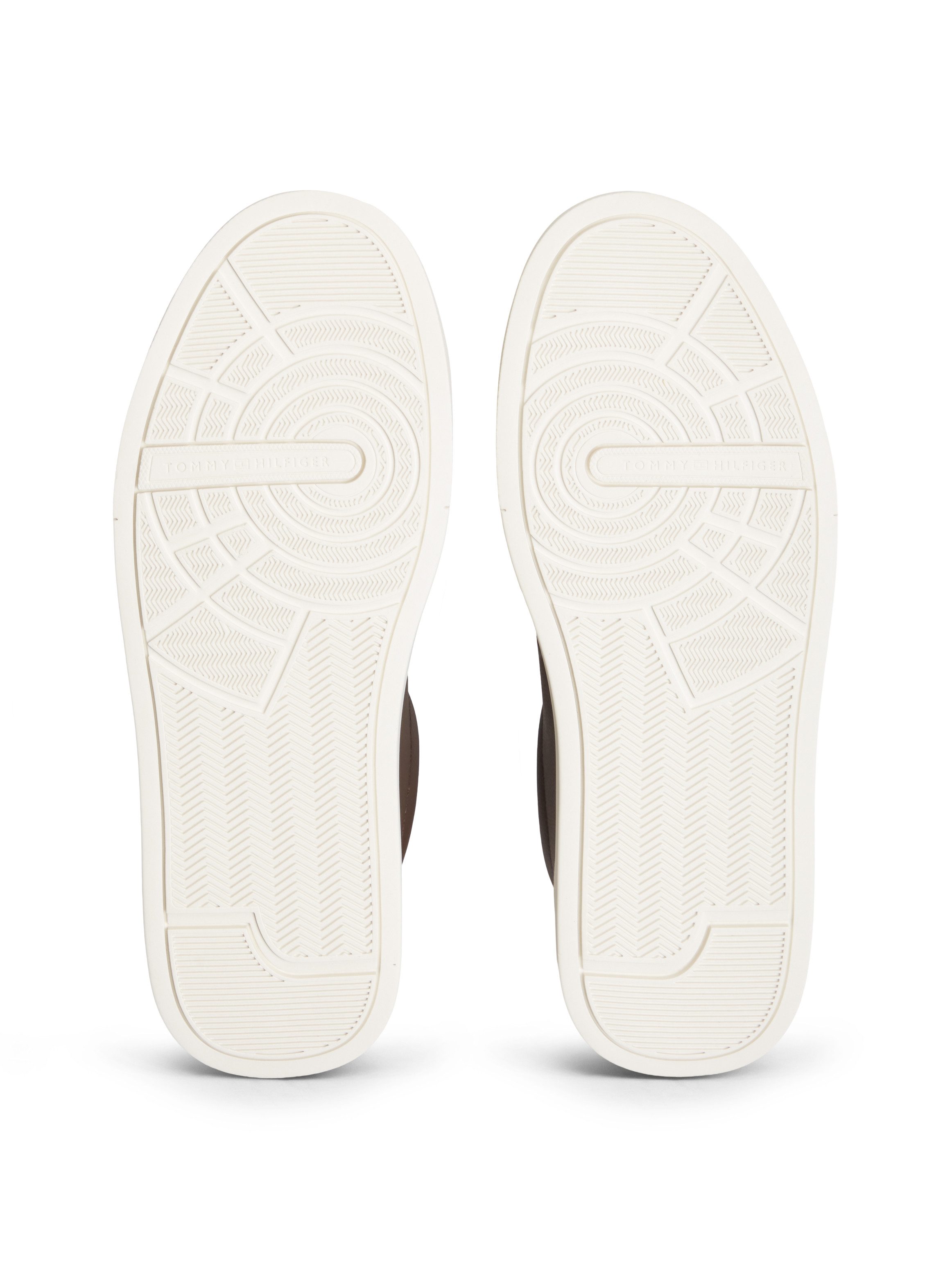 Tommy Hilfiger TH COURT LTH DETAIL ESS Sneaker, Freizeitschuh, Halbschuh, Schnürschuh mit seitlichem Logoschriftzug