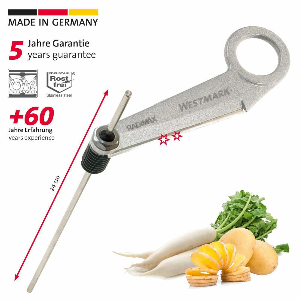 WESTMARK Gemüseschneider Rettich-/Spiralschneider mit langem Zentrierstab, Länge: 24 cm, Radima