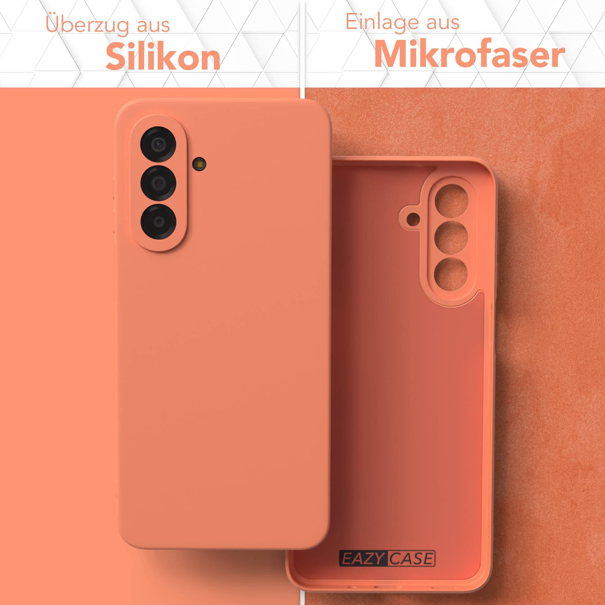 EAZY CASE Handyhülle TPU Hülle für Samsung Galaxy A17 6,7 Zoll, Schutzhülle mit Kameraschutz Telefonhülle elastisch Bumper tpu Orange