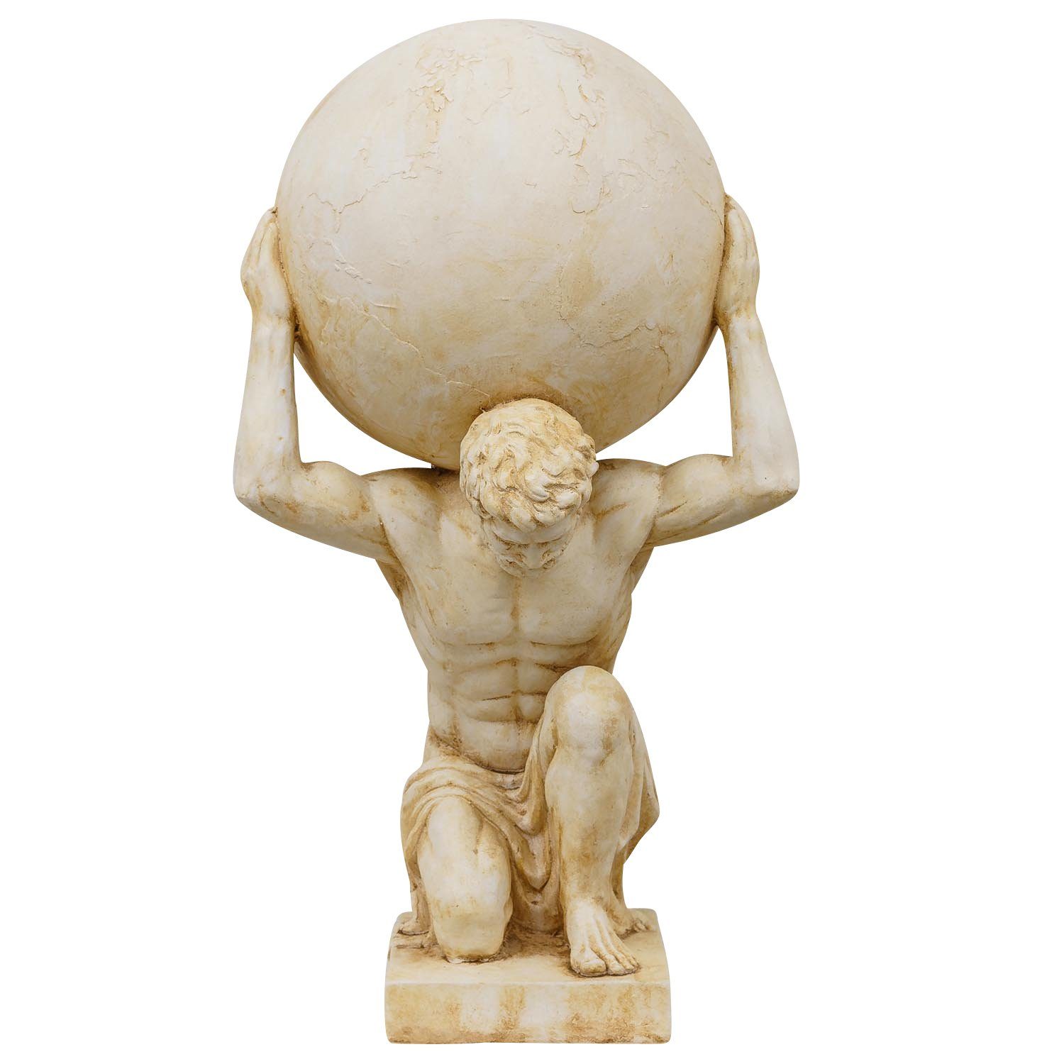 Antik-Stil XL Weltkugel Haus Skulptur Figur Aubaho Dekofigur Titan Atlas Garten Statue