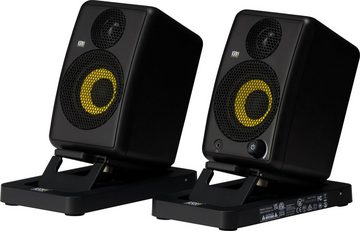 KRK GoAux3 Paar Studiomonitor - 2-Wege portable Monitore für unterwegs Lautsprecher (60 W, ideal für reisende Musiker und Tontechniker in einem kompakten Format)