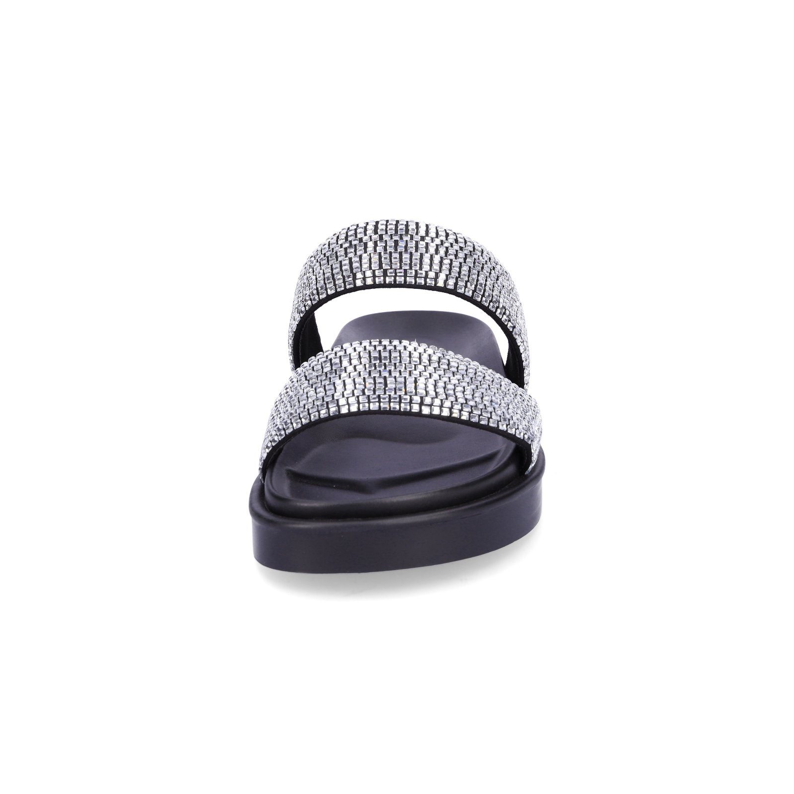 Buffalo Buffalo Damen Pantolette Sol TSS Glam schwarz-silber Pantolette