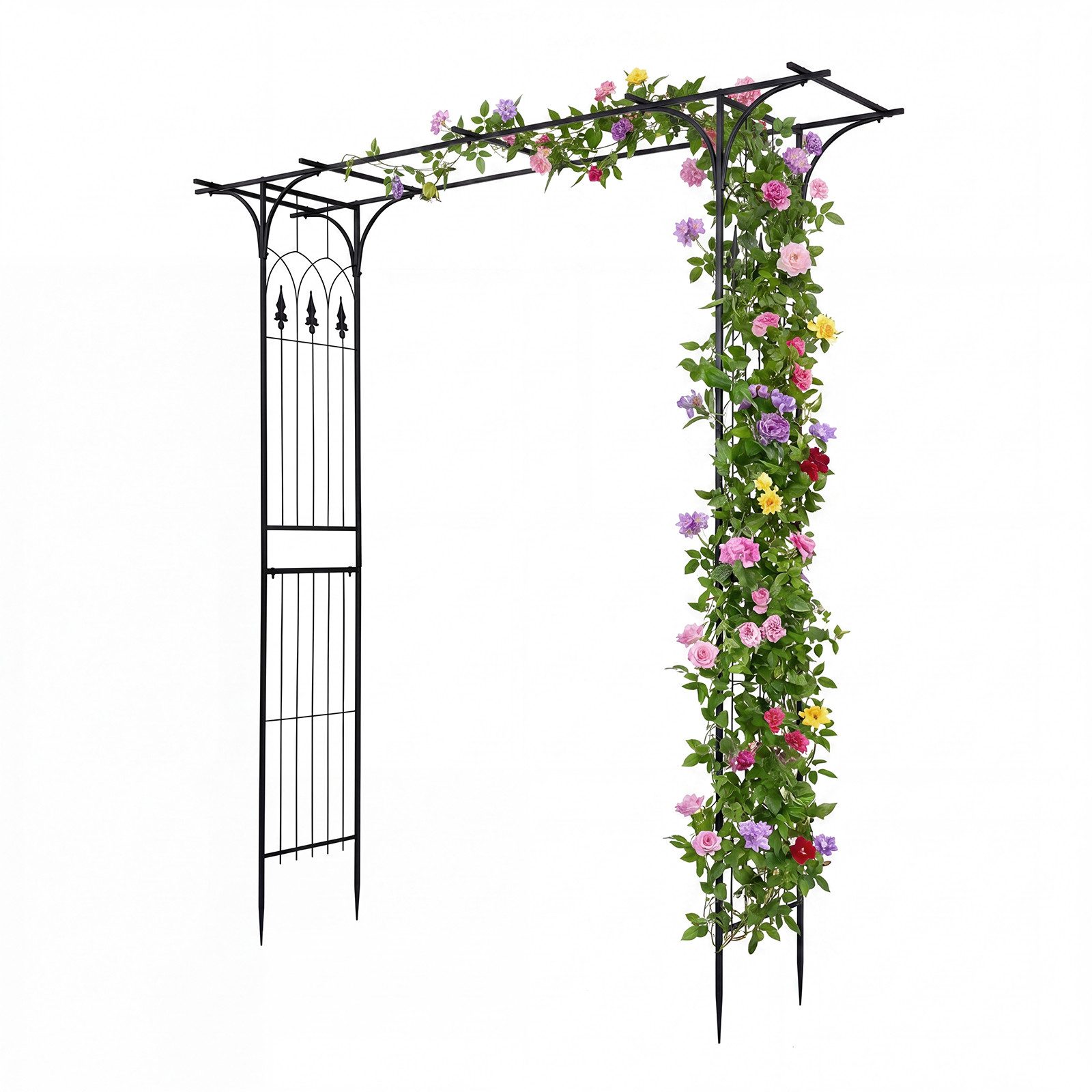 COSTWAY Rosenbogen, Gartenbogen für Kletterpflanzen, Torbogen Garten