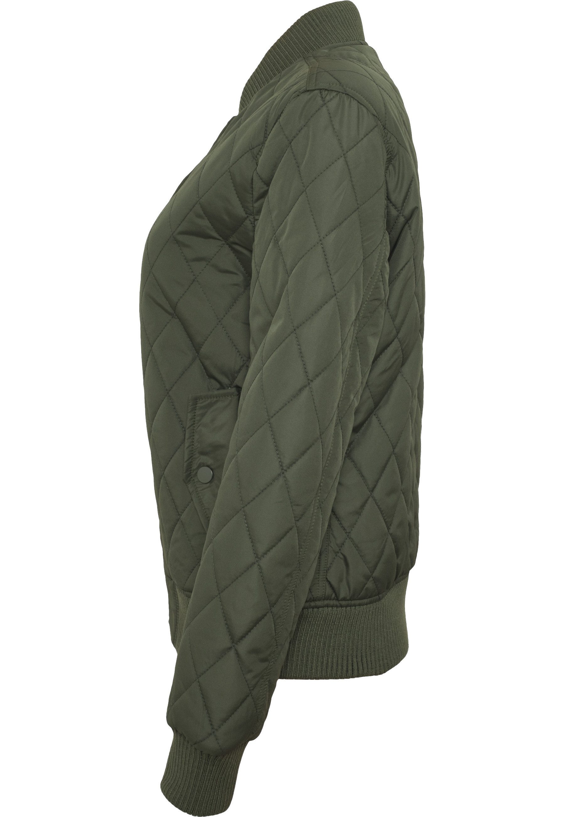 URBAN CLASSICS Langmantel Urban Classics Damen Ladies Diamond Quilt Nylon Jacket – Bild 4 von 5