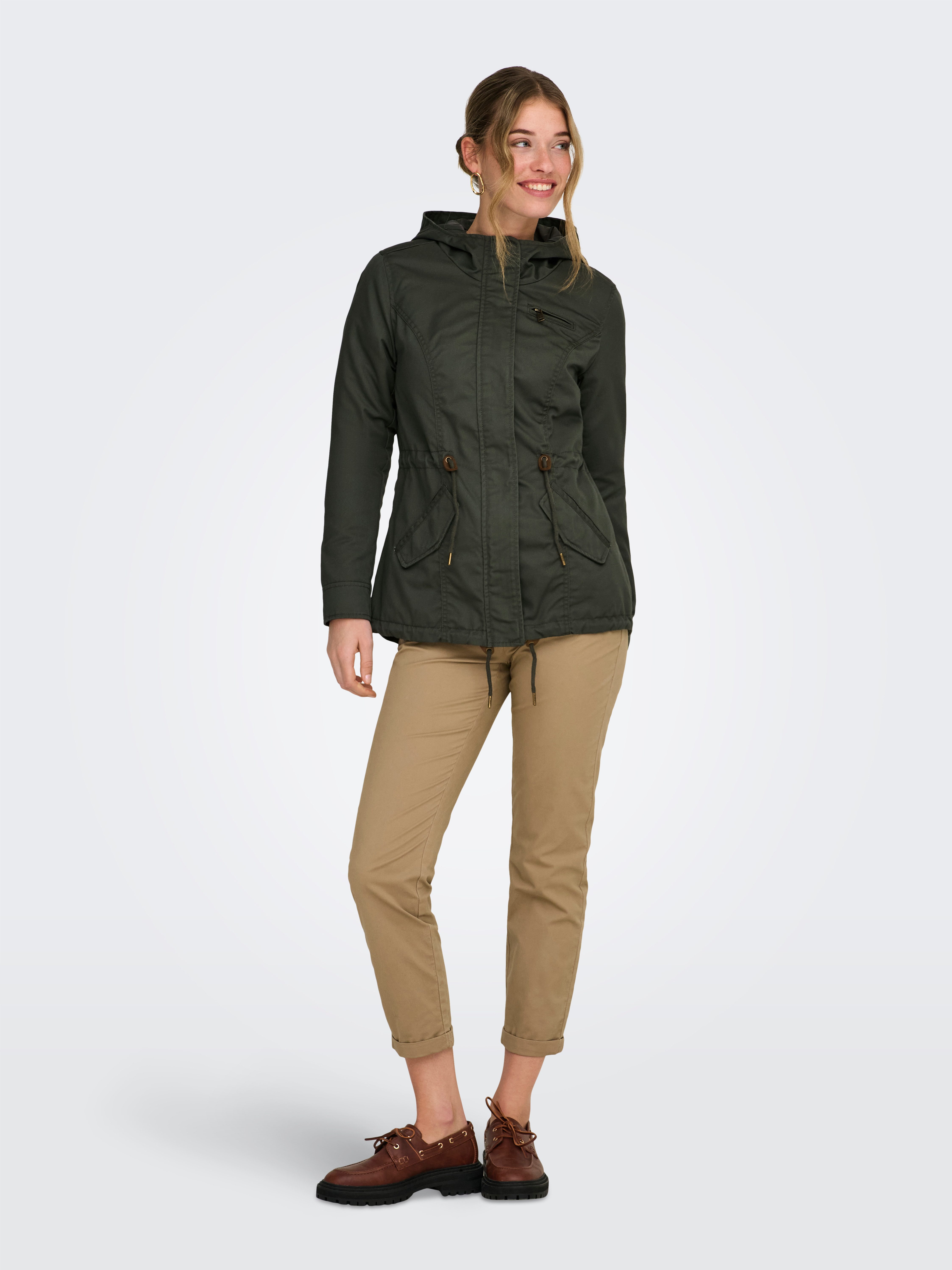 ONLY Parka ONLLORCA LIFE CANVAS PARKA CC OTW mit Kordelzug in der Taille – Bild 4 von 5