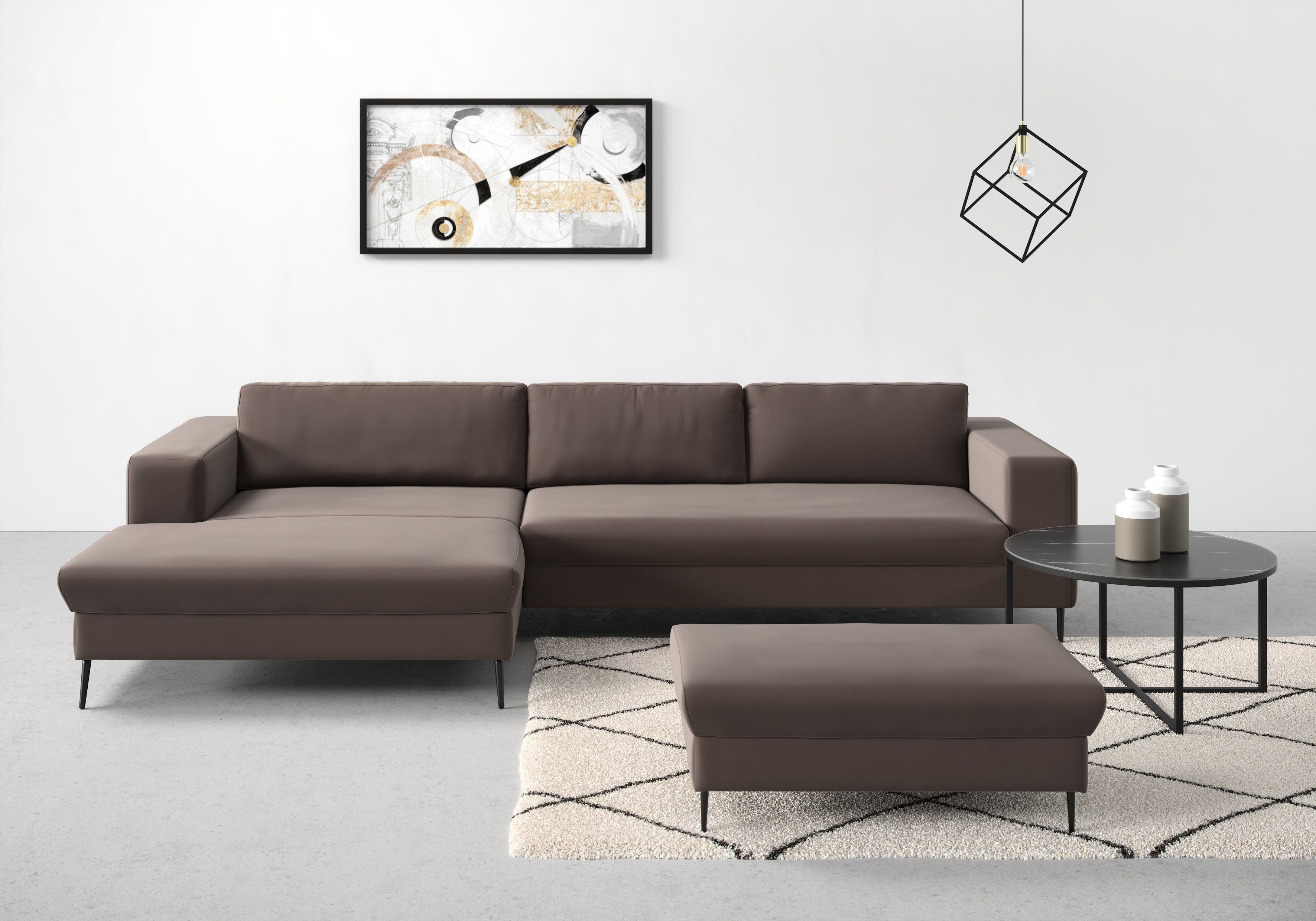 DOMO collection Ecksofa "Modica, zeitlos und elegant, L-Form", moderne Opti günstig online kaufen