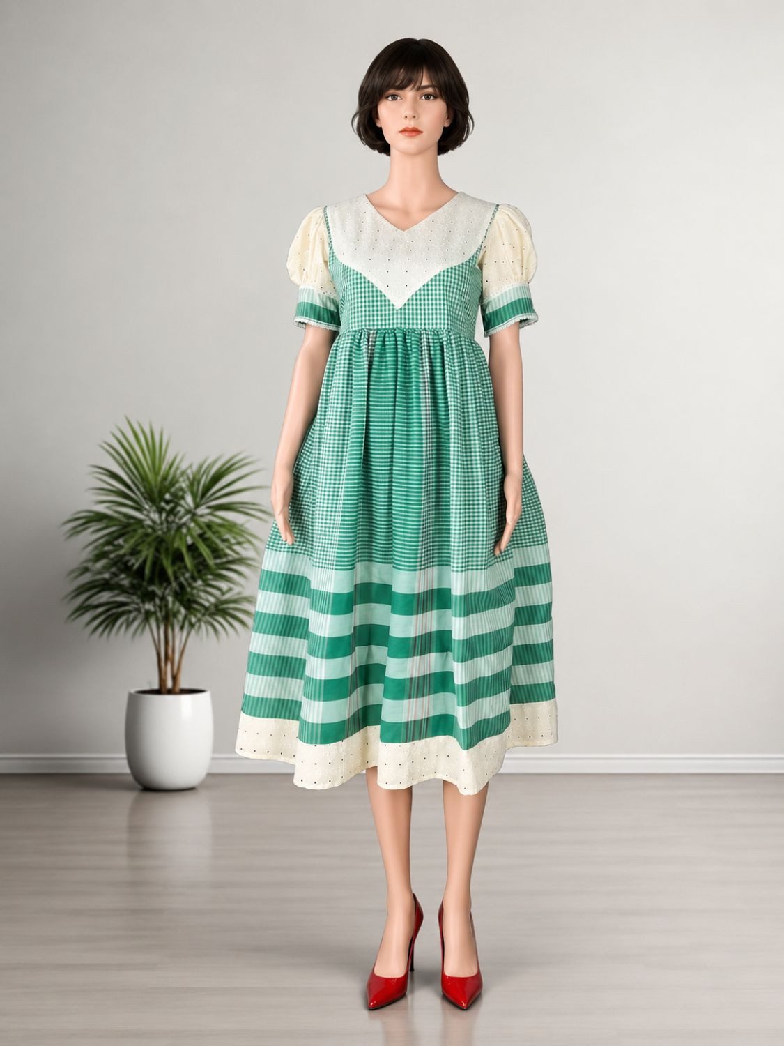 PfauGermany Sommerkleid SPRING SHADES Hakuba Pattern work