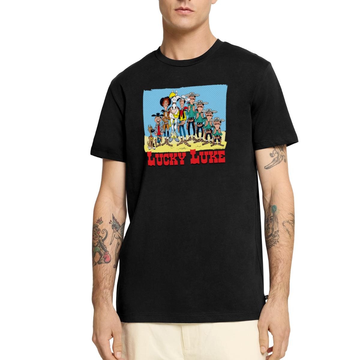Spreadshirt T-Shirt Lucky Luke Charaktere Männer Premium T-Shirt (1-tlg)