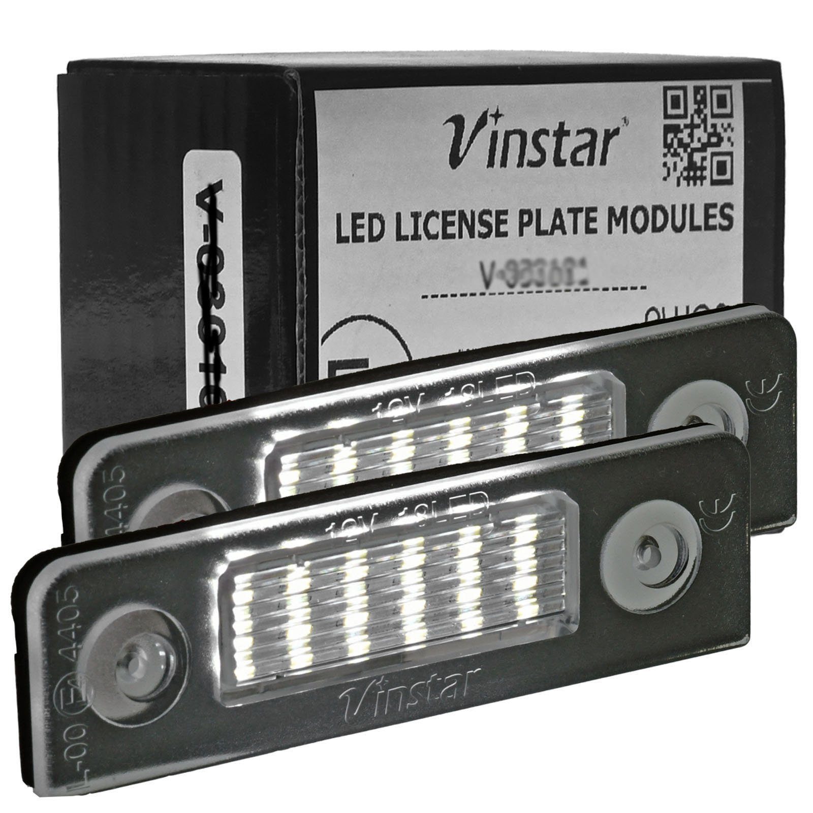 Vinstar KFZ-Ersatzleuchte LED Kennzeichenbeleuchtung E-geprüft für SKODA, kompatibel mit: SKODA Octavia 1Z Roomster 5J bis 2013