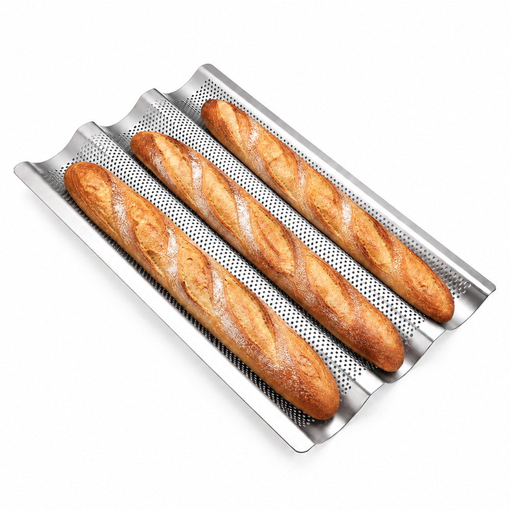 GLIESE Baguetteblech Premium Baguette mit Antihaftbeschichtung, 38 x 33 cm Brotform Brot Backen Zubehör Geschenke für Backbegeisterte