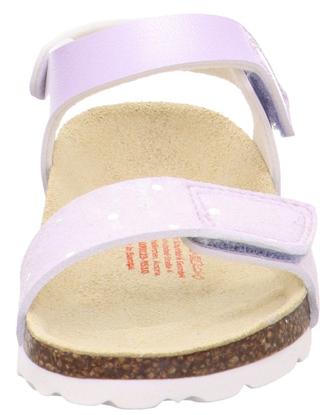 Superfit FUSSBETTPANTOFFEL WMS: Mittel Sandale lila-silberfarben mit Klettverschluss