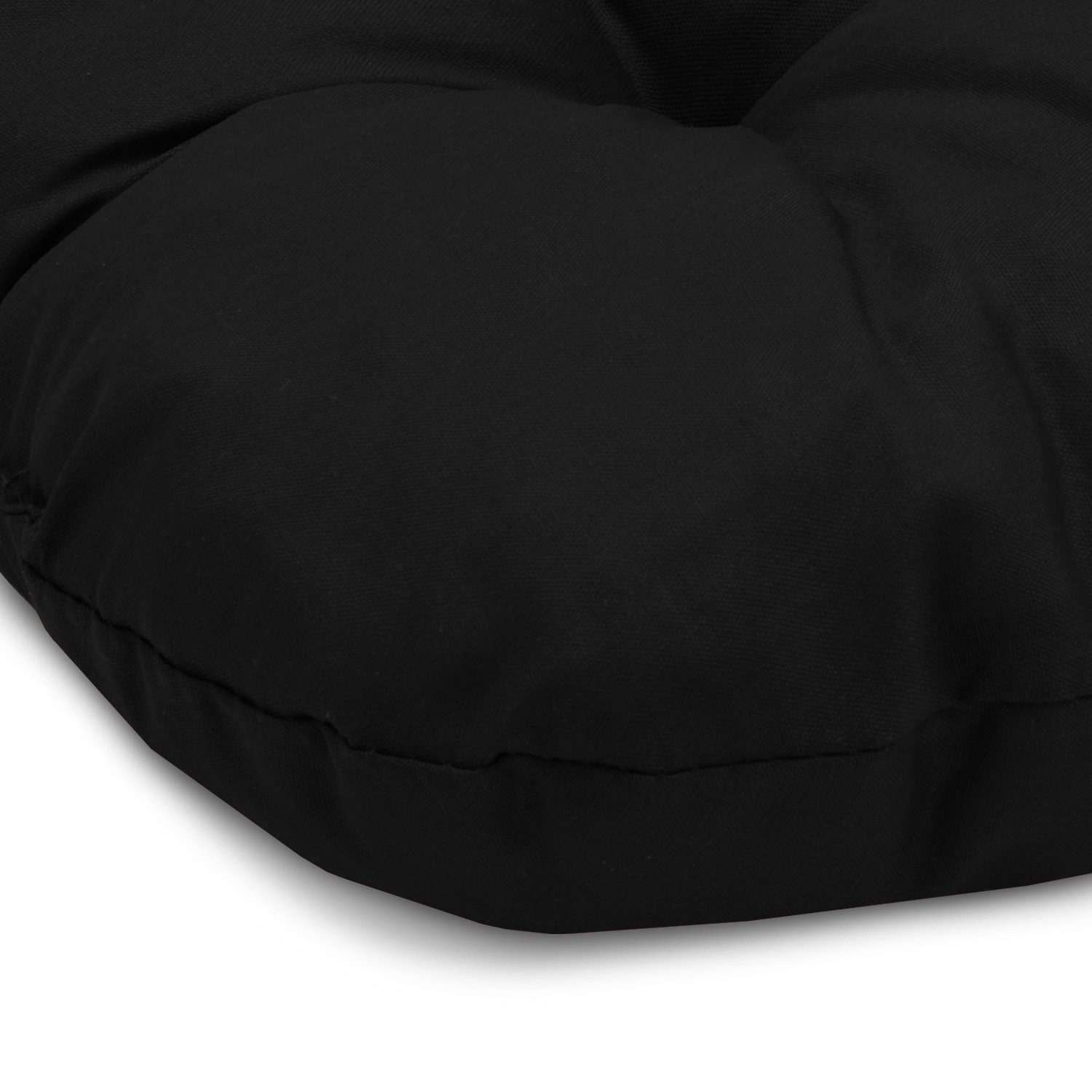 Beautissu Stuhlkissen 4er Set Sitzkissen Lisa Schwarz, 40x40x8cm, Indoor & Outdoor Kissen mit 8cm Schaumstoff Füllung, widerstandsfähig