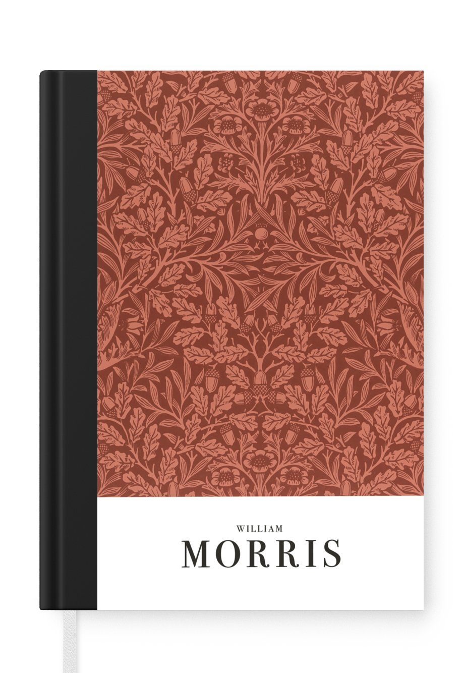 MuchoWow Notizbuch Blätter - Pflanzen - Morris - Braun, Journal, Merkzettel, Tagebuch, Notizheft, A5, 98 Seiten, Haushaltsbuch