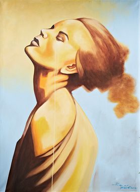 DELIFE Wandbild Young, Woman Mehrfarbig 170x120 cm Acryl auf Leinwand