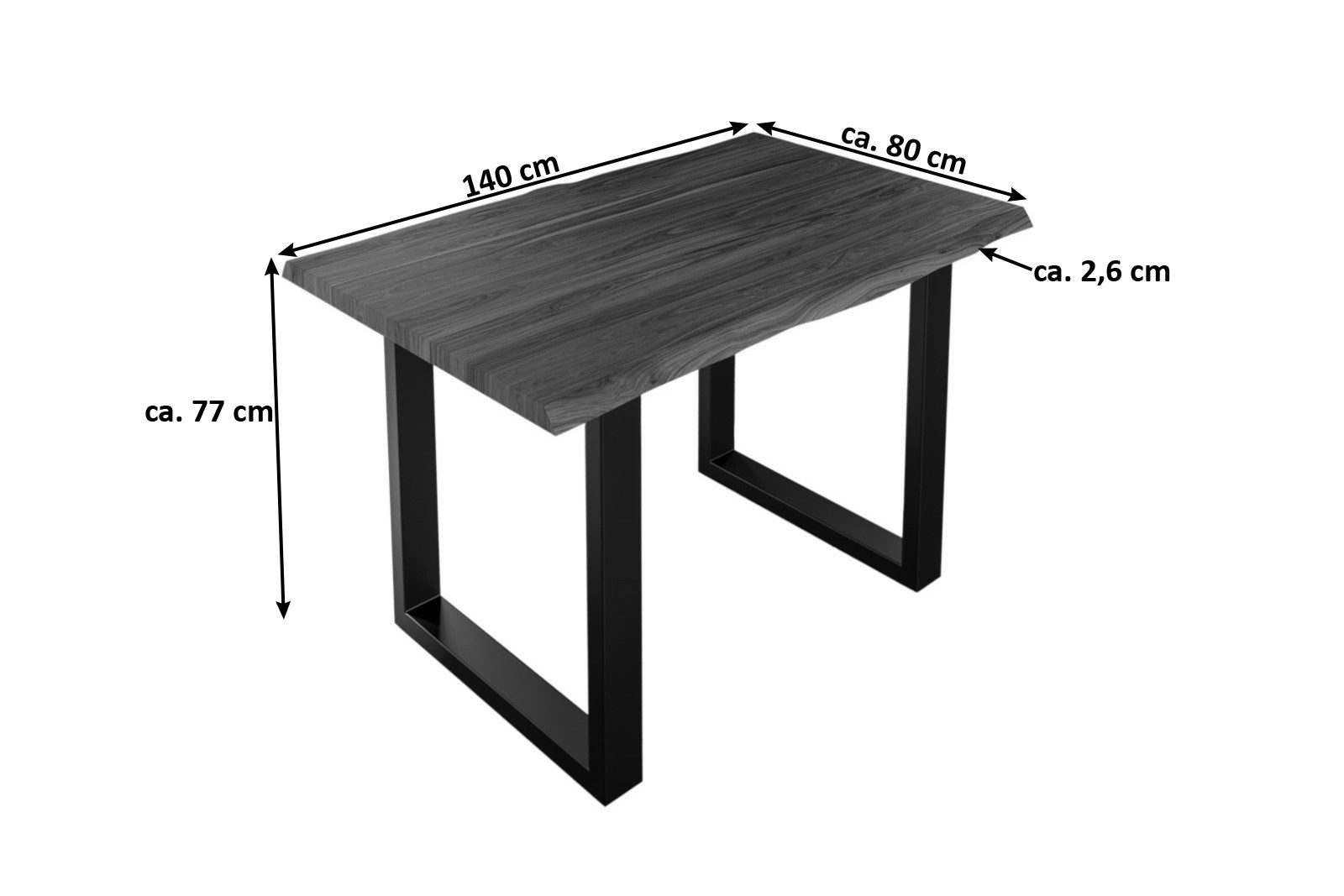 Loreno® Baumkantentisch Lauren, Tisch Baumkante 140 günstig online kaufen