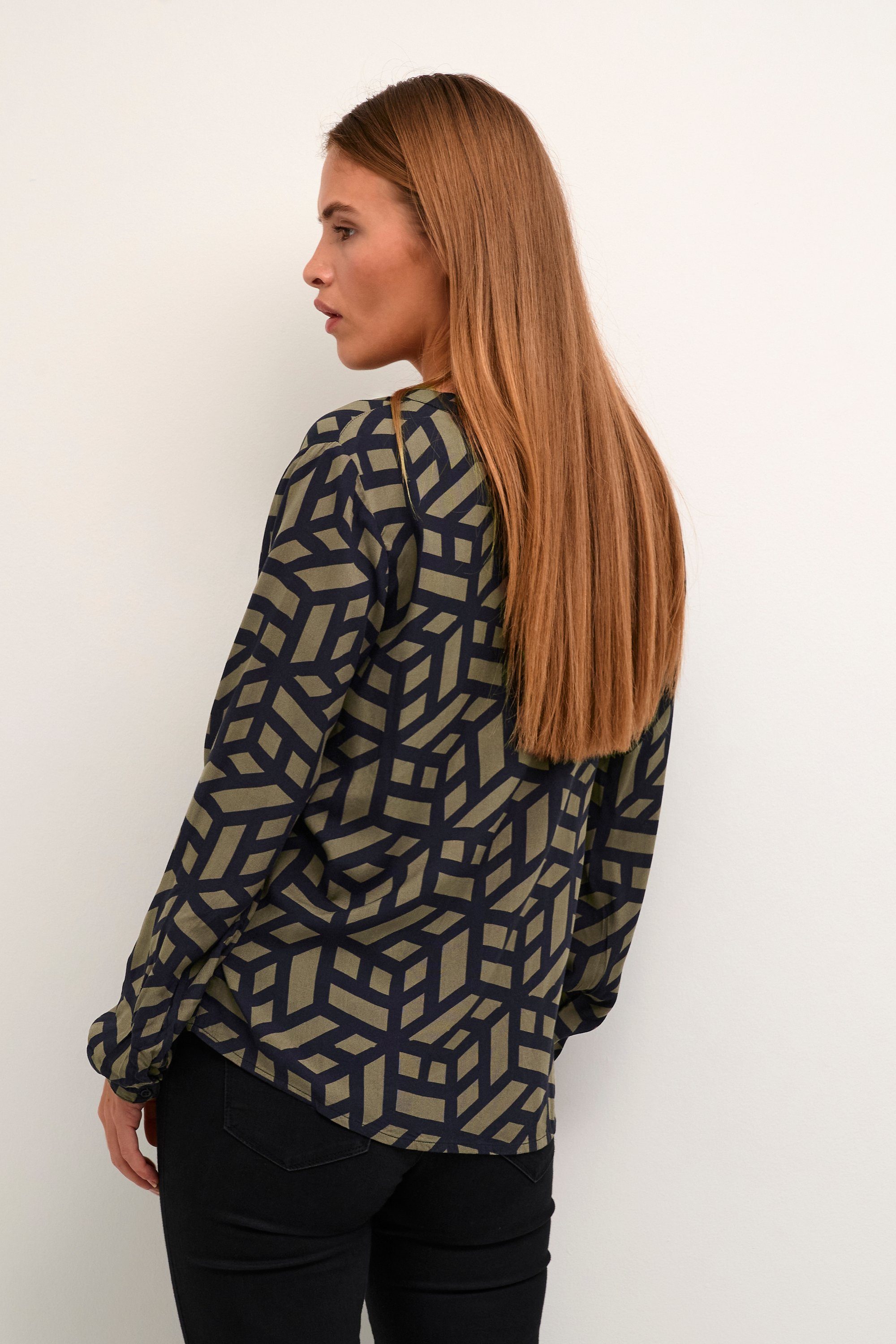 KAFFE Langarmbluse Bluse langarm KAjalie