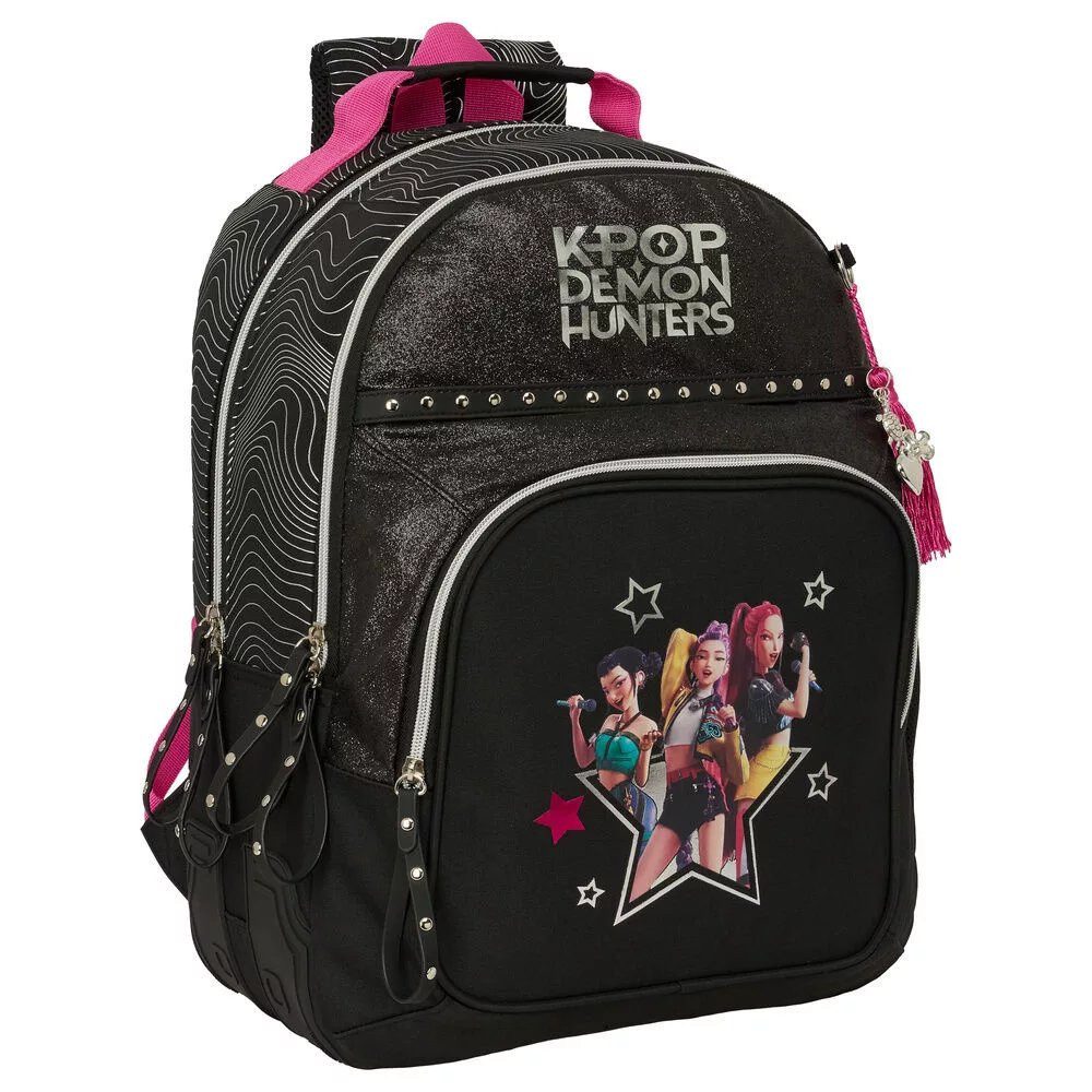 KPop Demon Hunters Kinderrucksack K-pop Demon Hunters Energy Schwarzer Schulranzen, Tasche 42 cm (1-tlg)