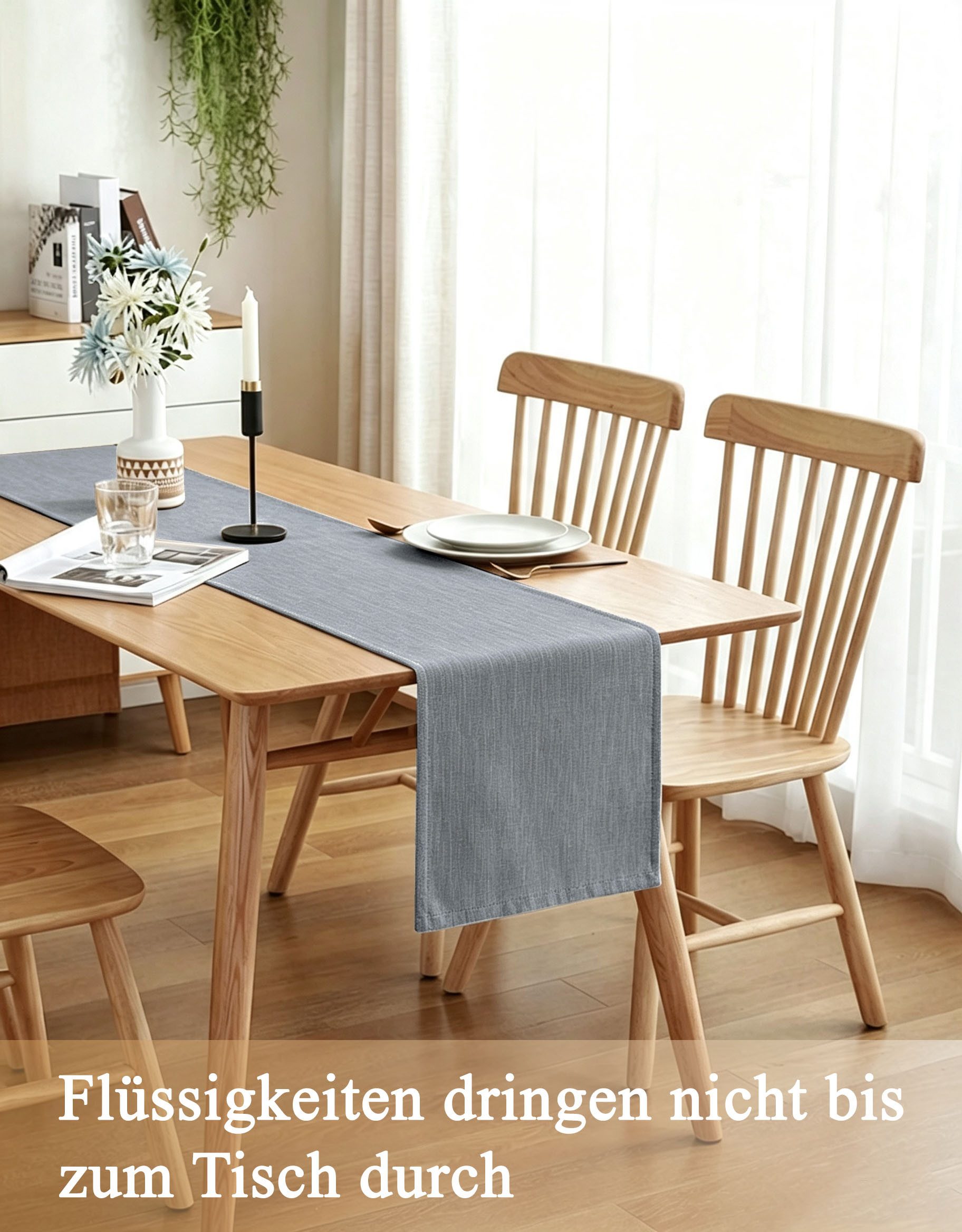 OTTO home Tischläufer Ozzie, 1 Stück in Leinenoptik, verschiedene Größen, Dekoration (1-tlg), Formstabil & pflegeleicht, gewebtes Design, uni, Dekoration, Esszimmer von OTTO home