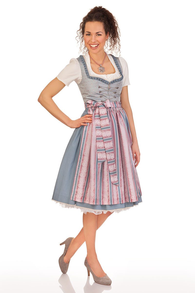 Hammerschmid Dirndl Midi Dirndl 2tlg. - EISSEE - iceblau