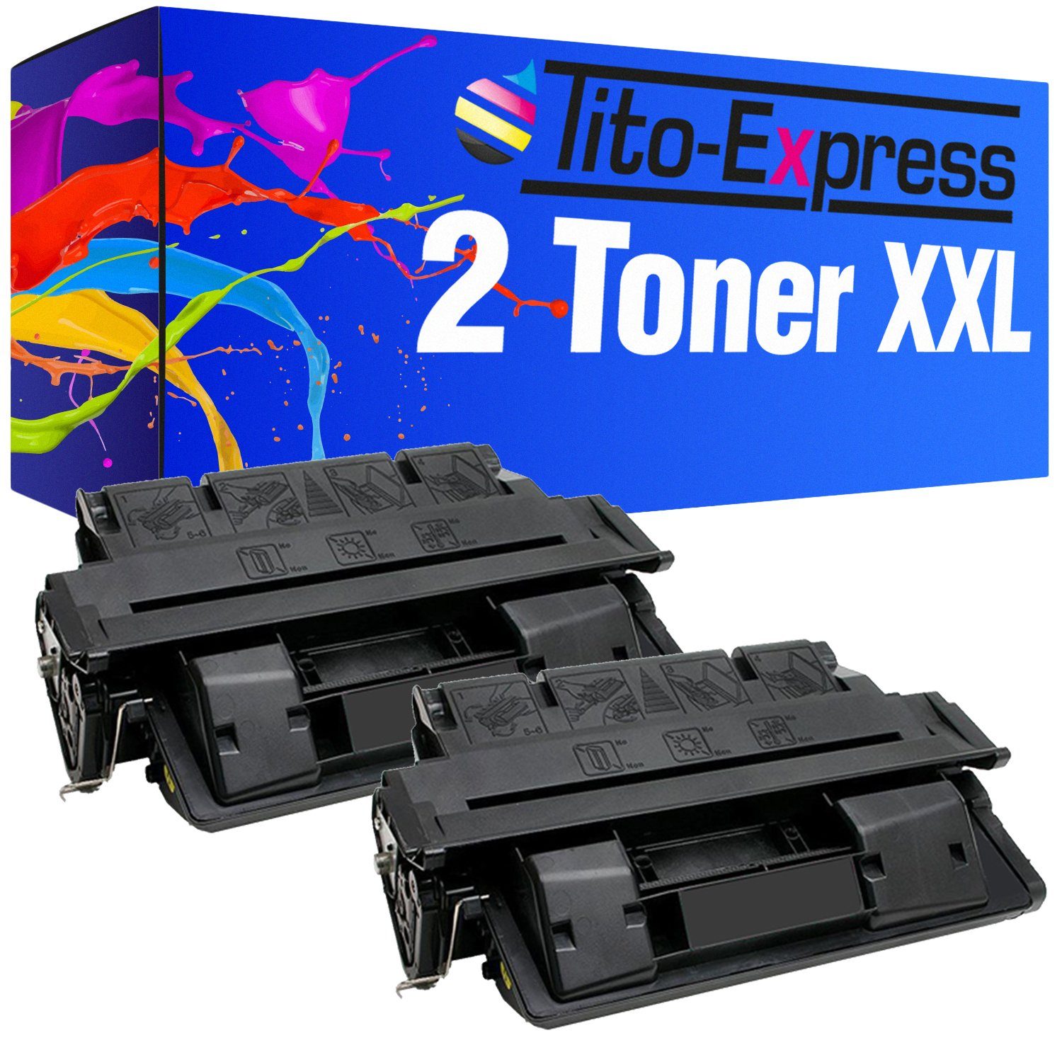 Top-Buch Tito-Express Tonerpatrone 2er EP Set Canon EP-52 ersetzt LBP-1760 für Black, i-SENSYS Canon LBP-1700 52 i-SENSYS LBP-1760e CanonEP52 i-SENSYS Series
