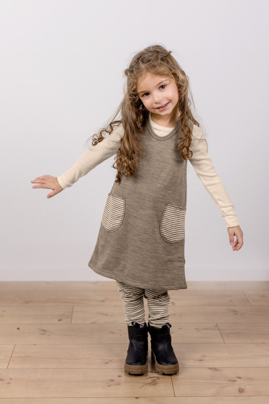 Engel Naturkleidung A-Linien-Kleid Baby-Kleidchen, Frottee