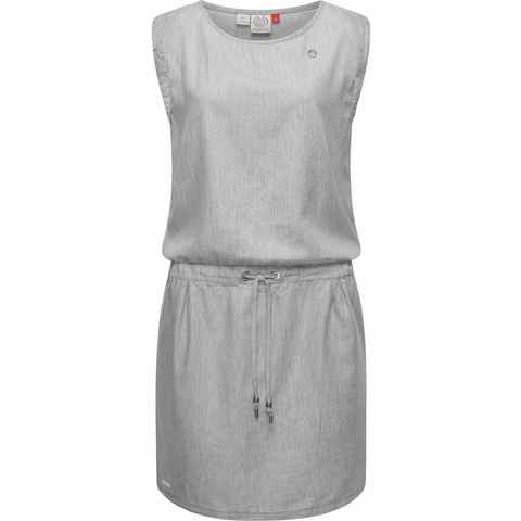 Ragwear Shirtkleid Mascarpone Denim stylisches Sommerkleid mit Bindeband an der Taille