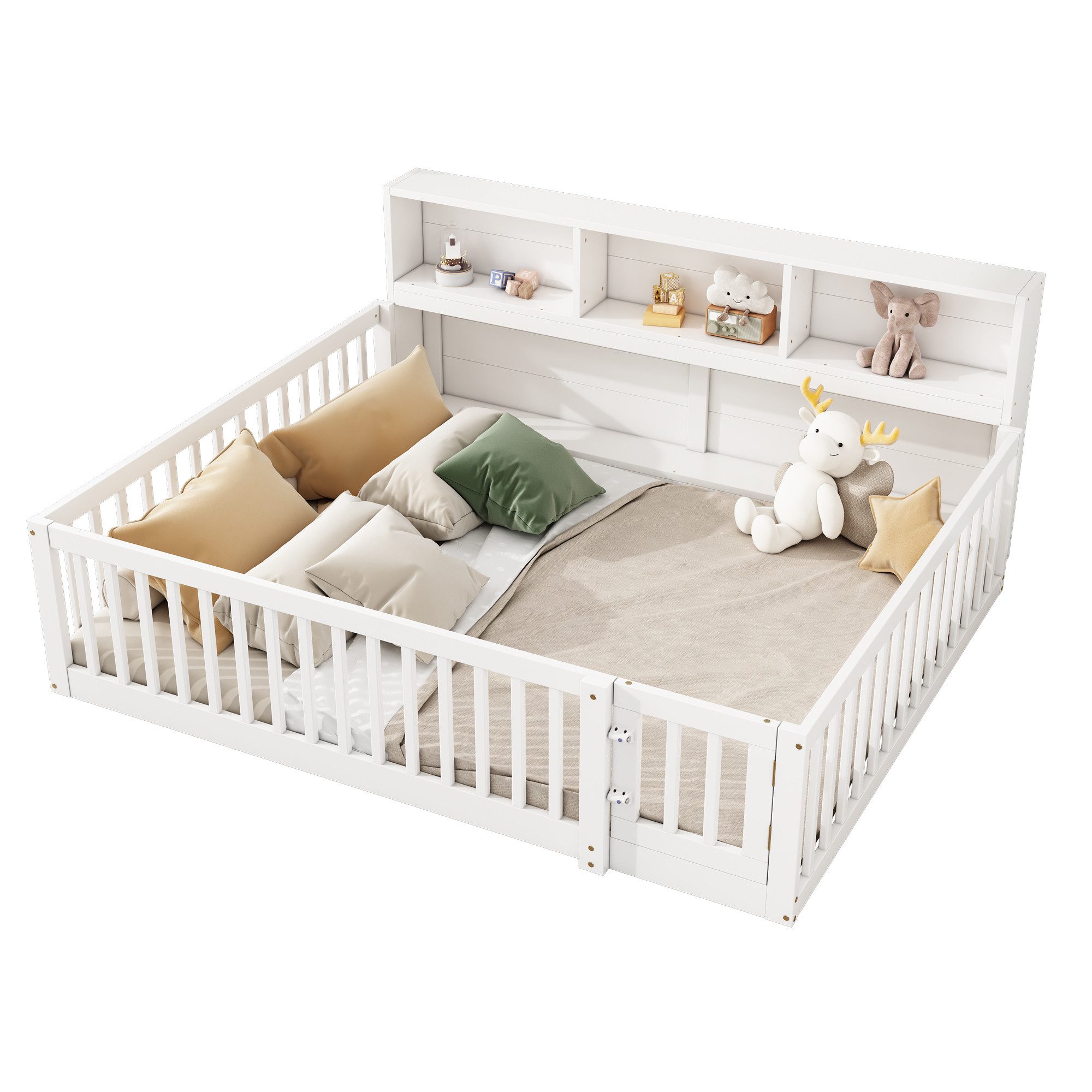Flieks Massivholzbett, Kinderbett Doppelbett Daybett 140x200cm günstig online kaufen