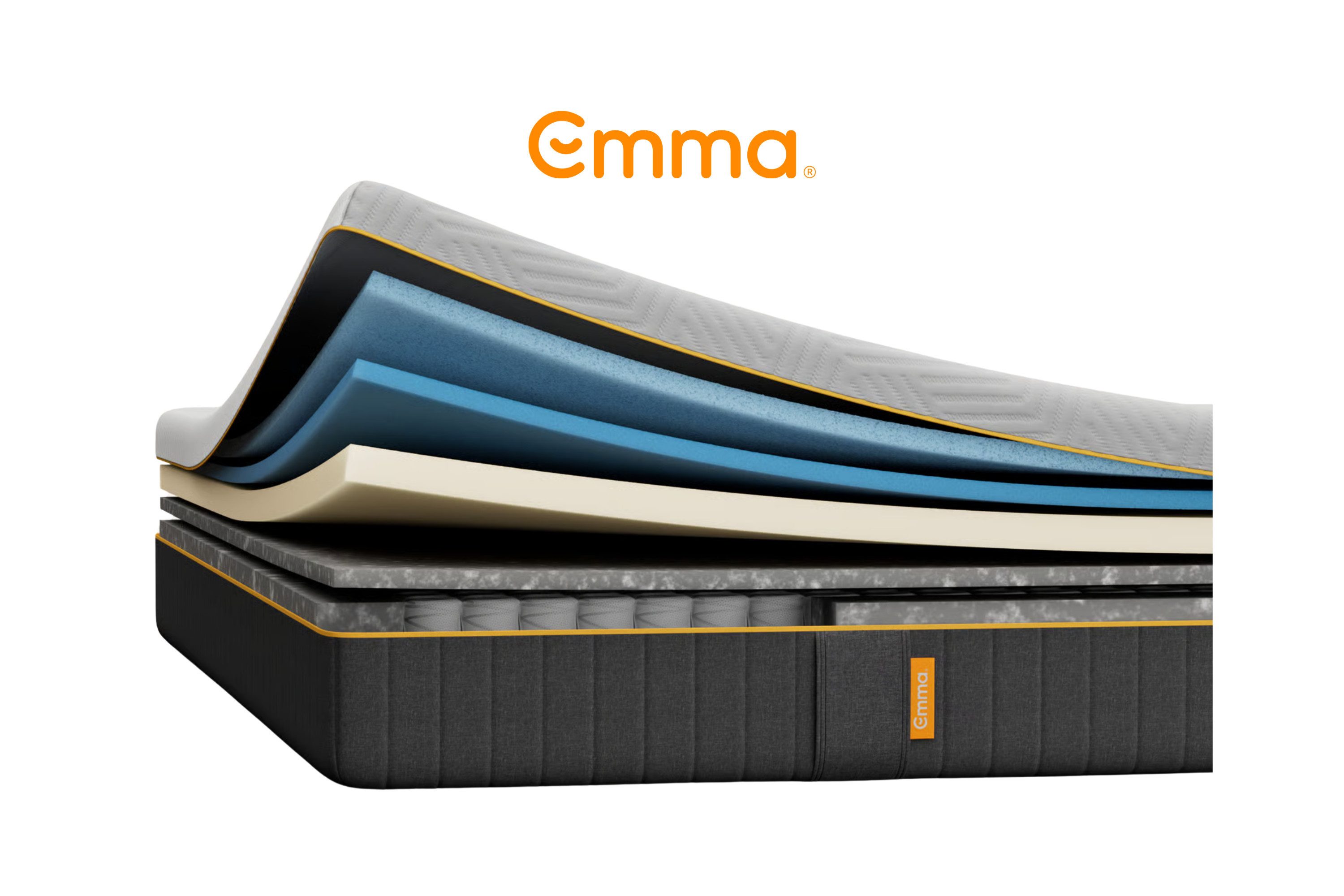 Hybridmatratze NEUHEIT: Emma Original Pro Matratze, Emma, 27 cm hoch, 7-Zonen-Komfort, MemoryAdapt-Schaum, Randschutz, waschbarer Bezug