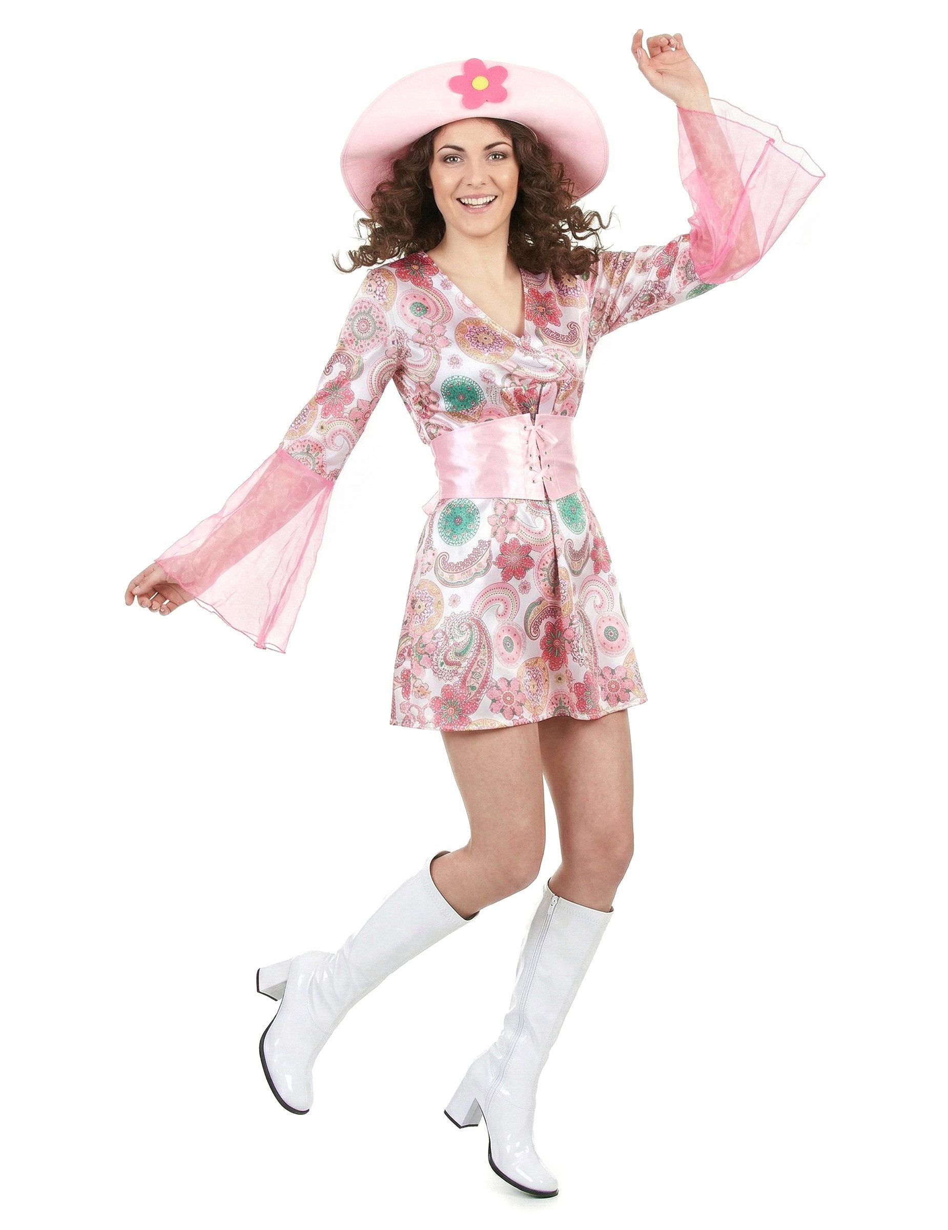 JADEO Kostüm 70er Disco Damenkostüm pink