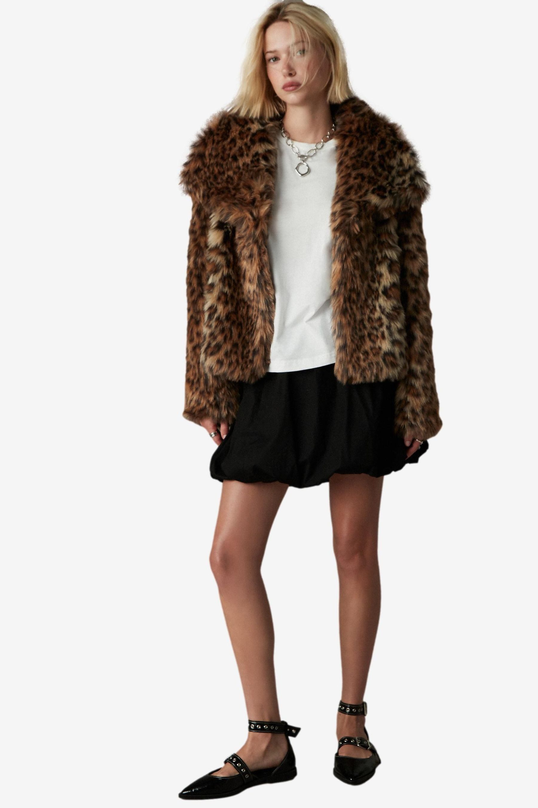Next Fellimitatjacke Kurze Jacke aus Kunstfell günstig online kaufen