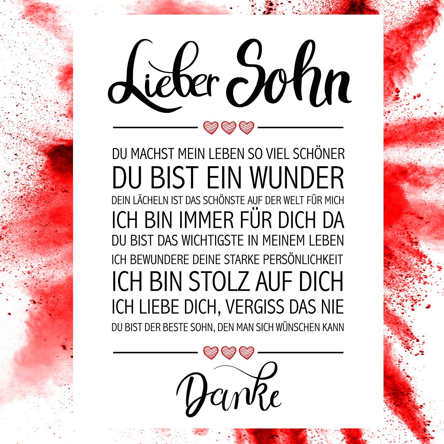 Close Up Kunstdruck »Lieber Sohn Kunstdruck 30 x 40 cm« online kaufen