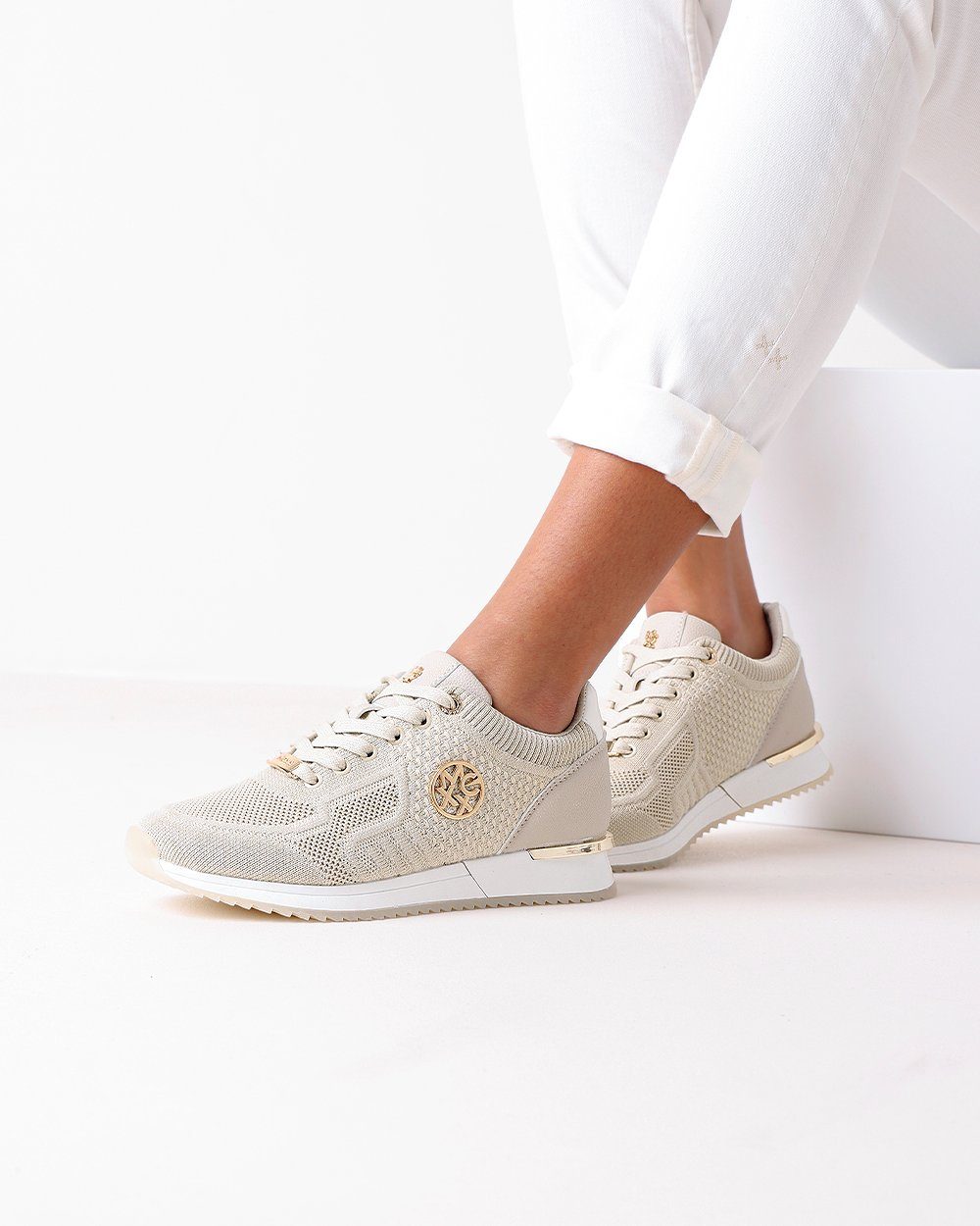 Mexx Mexx Damen Sneaker GITTE GLITTER - Sand Sneaker