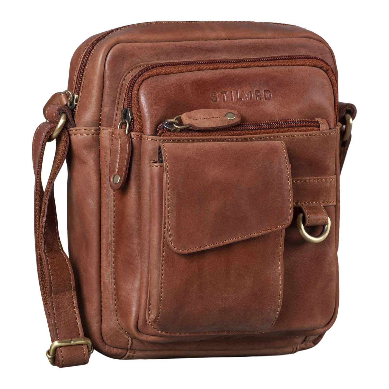 STILORD Schultertasche "Ryan" Crossbody Tasche Herren Leder zum Umhängen Vintage Ledertasche