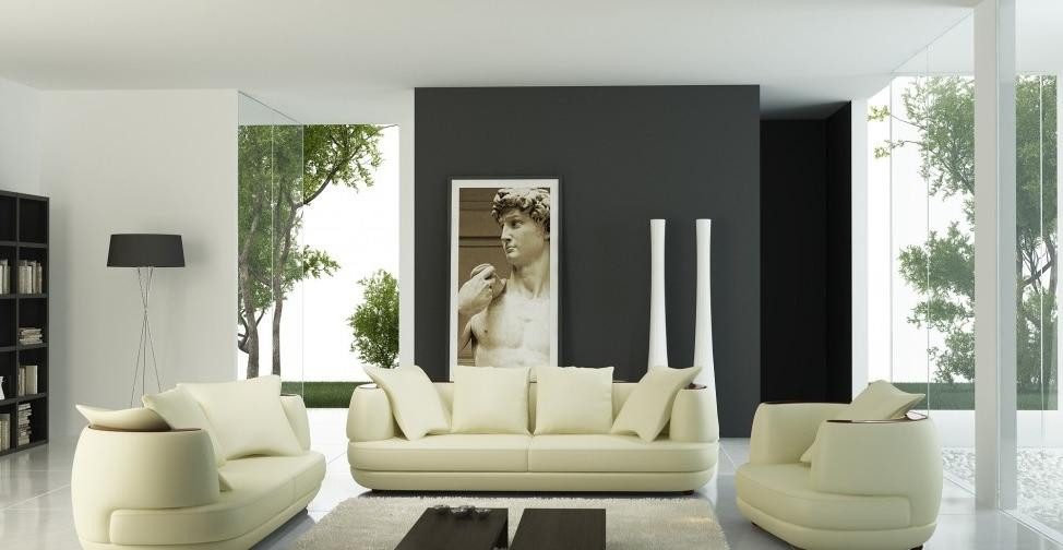 Xlmoebel Polstergarnitur Zeitgemäßes Design Sofa-Set Sofas Ledersofa 3+2+1 Sitzgruppe, (Sofagarnitur 3+2+1 Sitzer Paris Royal), Hergestellt in Europa