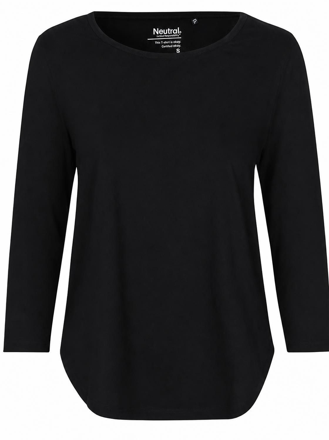 Neutral Langarmshirt Damen Three Quarter Sleeve T-Shirt - 3/4-Ärmel