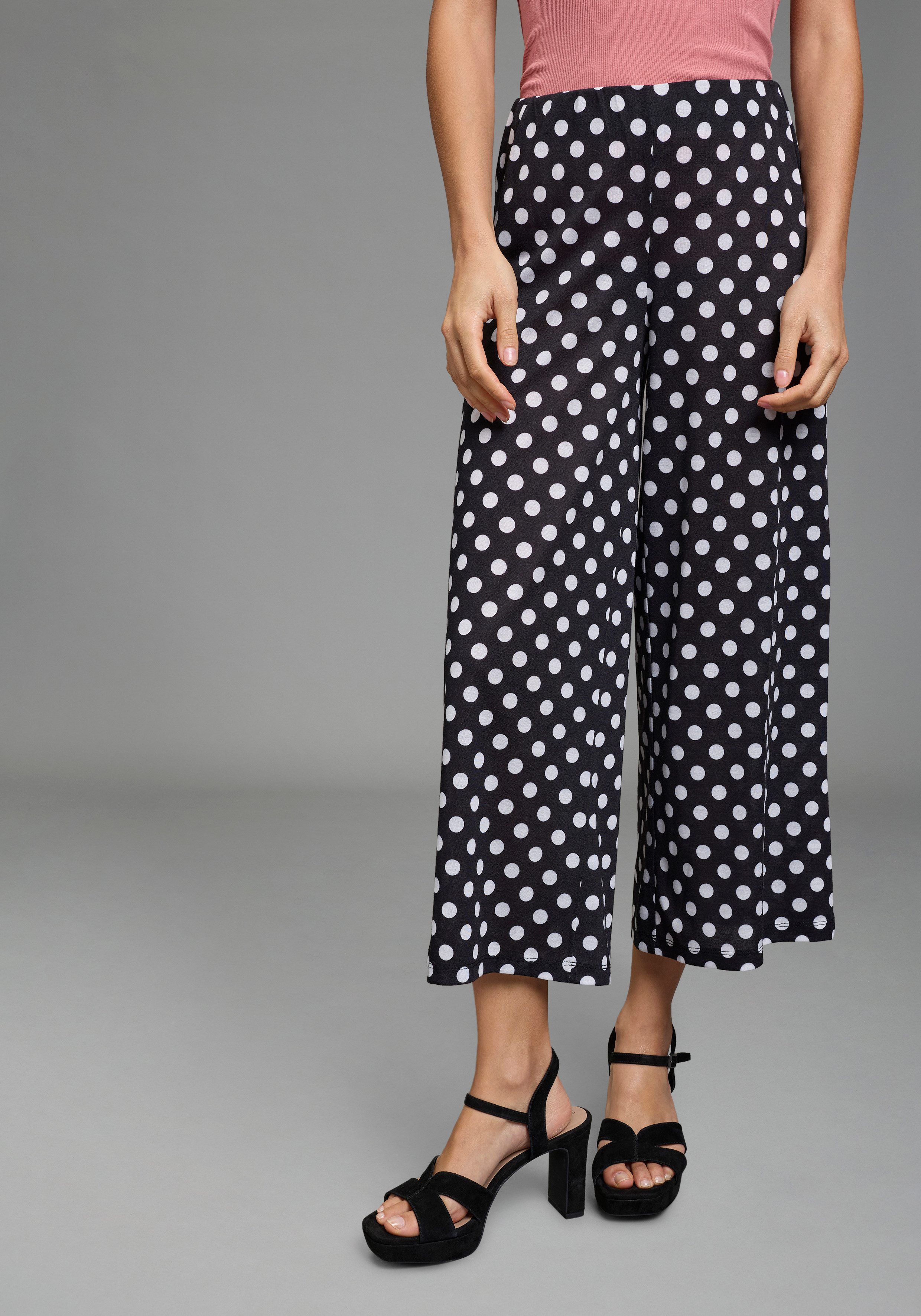 Laura Scott Jerseyhose CULOTTE aus Polyester, mit gepunkteter Optik günstig online kaufen
