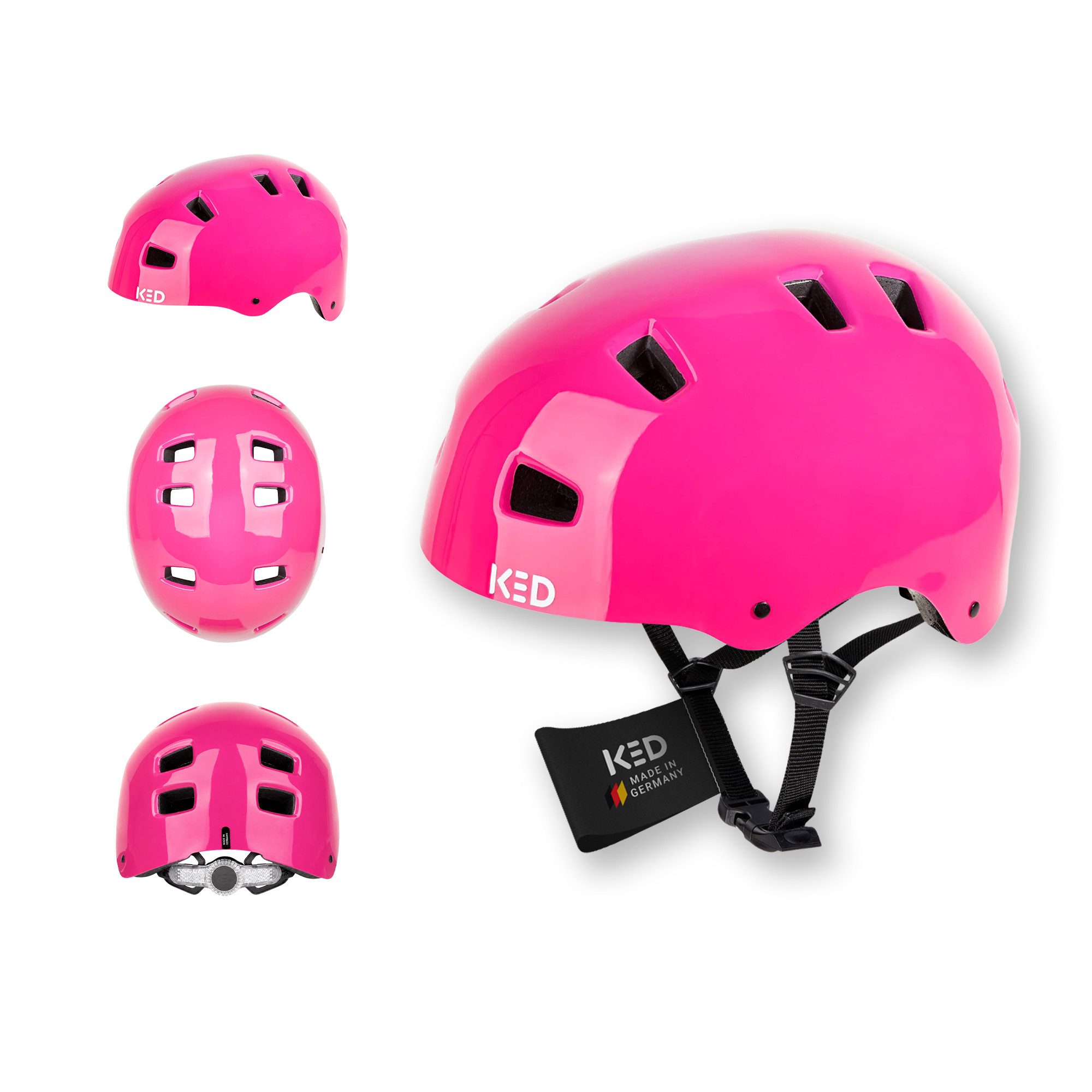 KED Fahrradhelm Citro City Fahrradhelm, MaxShell Schutz, Sicherer K-Lock Verschluss Und LED-Rücklicht