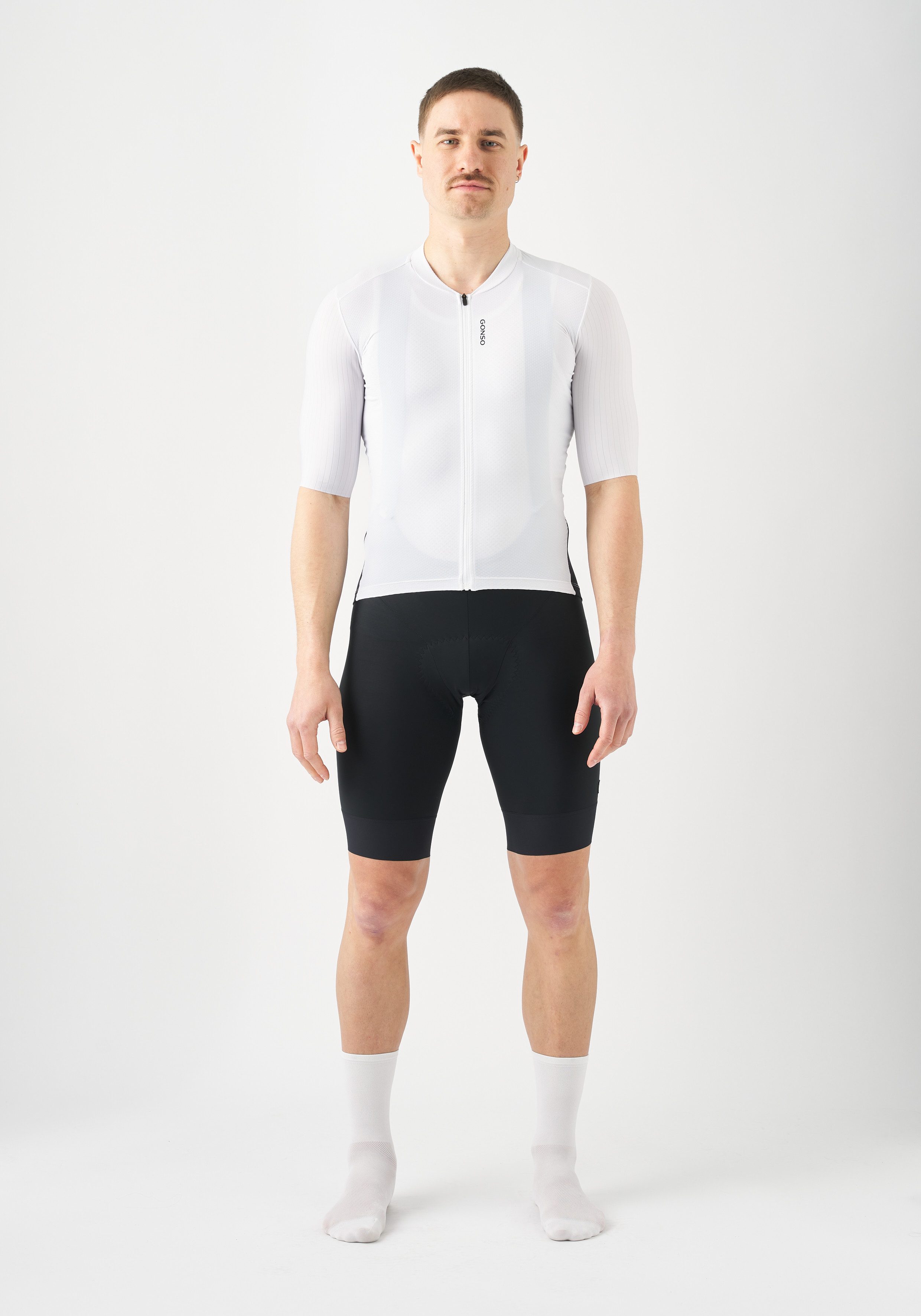 Gonso Radtrikot SITIVO Jersey Red M Herren Fahrradtrikot kurzarm, atmungsaktives Trikot mit Rückentasche